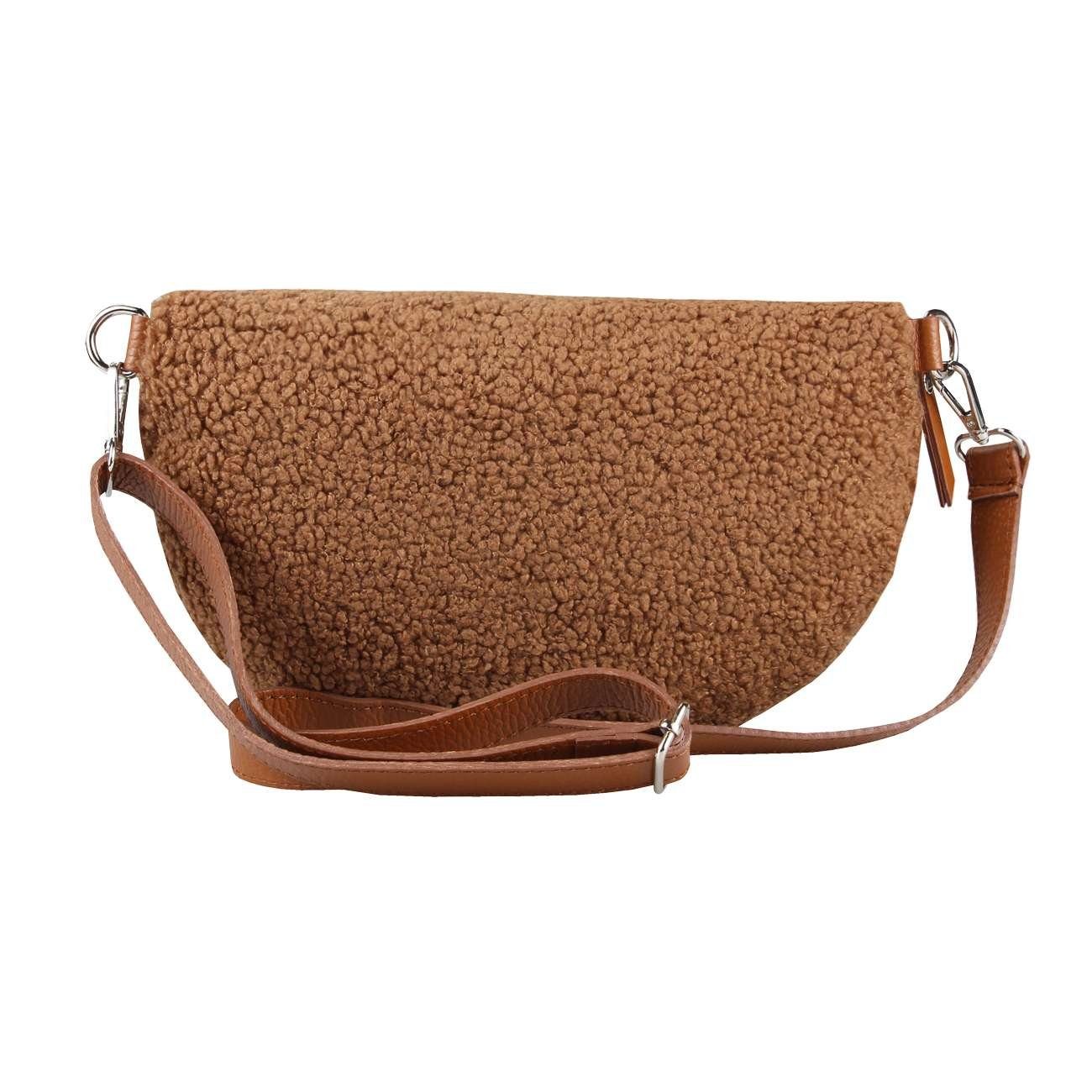 ITALYSHOP24 Bauchtasche Damen Teddyfell Tasche CrossBody günstig online kaufen