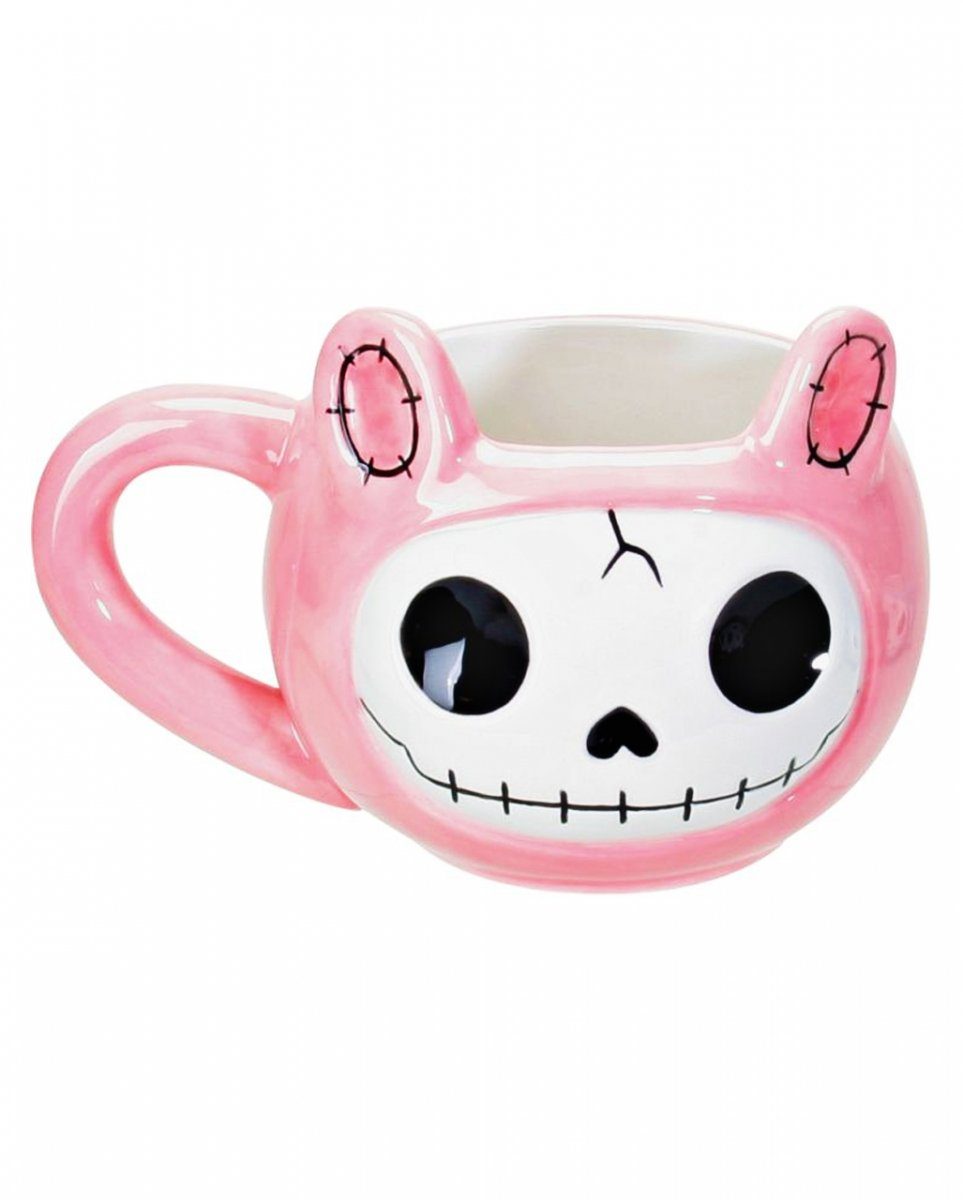 Horror-Shop Dekofigur Pink Bun Bun Furrybones Tasse aus Keramik als Gesc