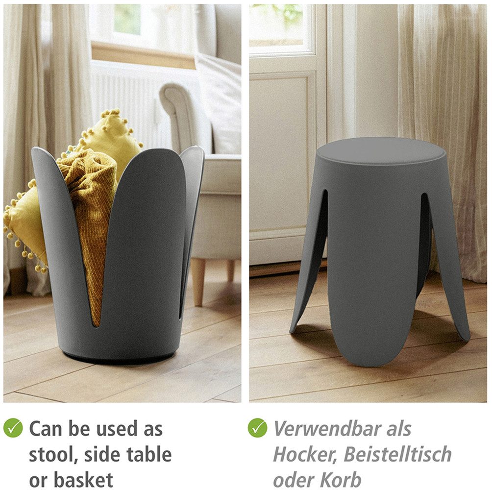 WENKO Dusch- und Badhocker Comiso, belastbar bis 180 kg, mit rutschsicheren Füßen