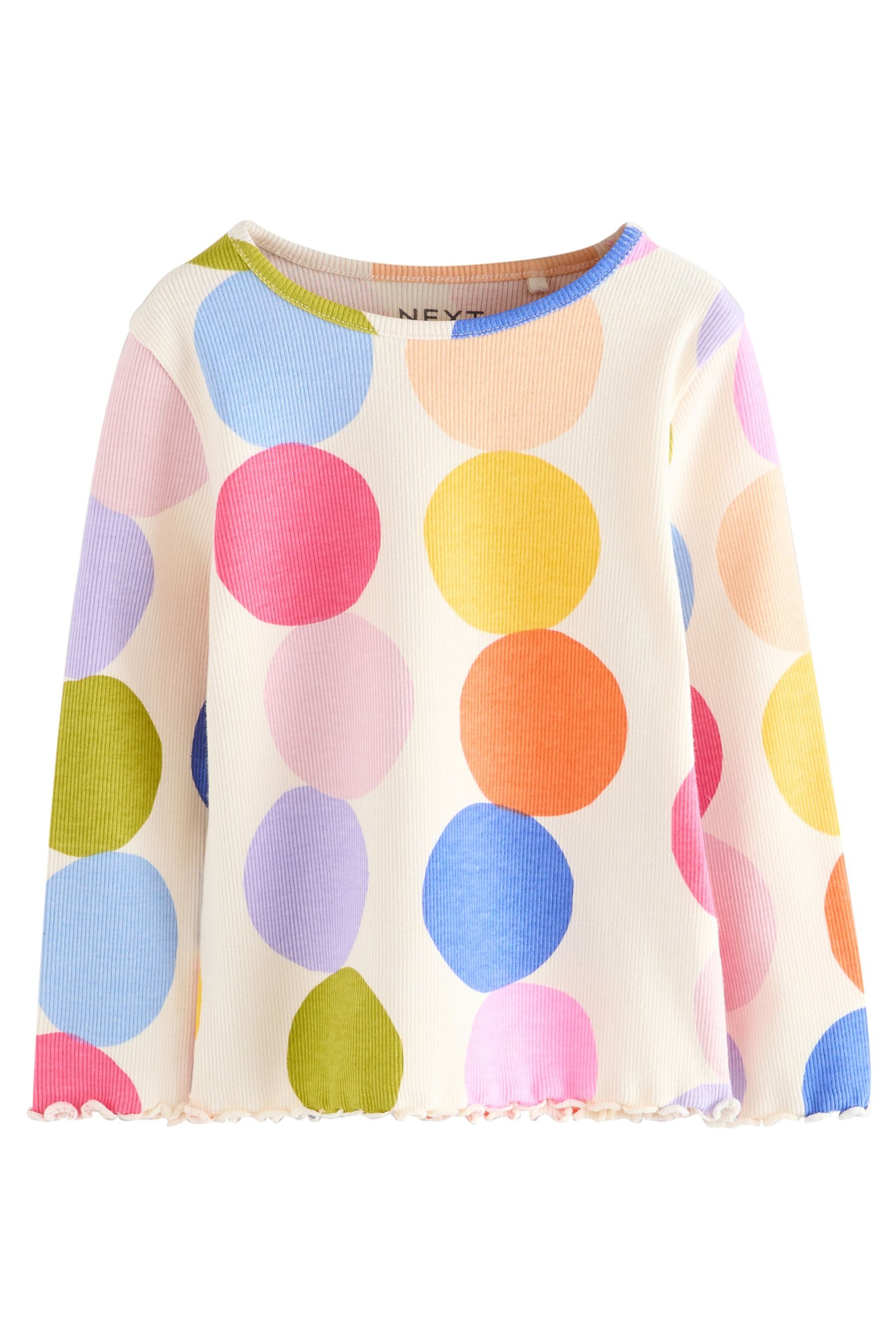 Next Leggings Geripptes Langarm-T-Shirt (1-tlg) günstig online kaufen