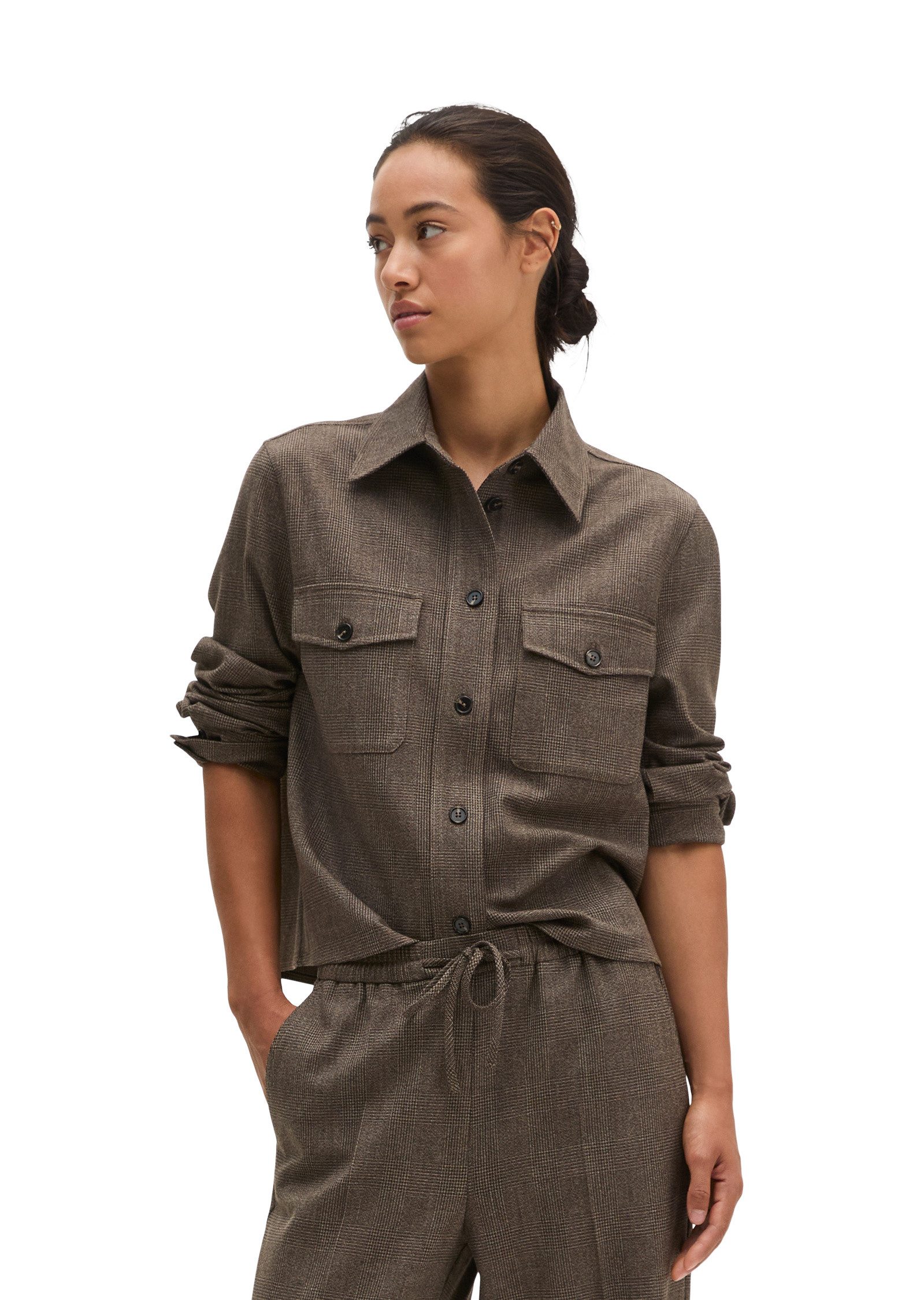 Marc O'Polo Kurzjacke aus recyceltem Polyester-Viskose-Mix