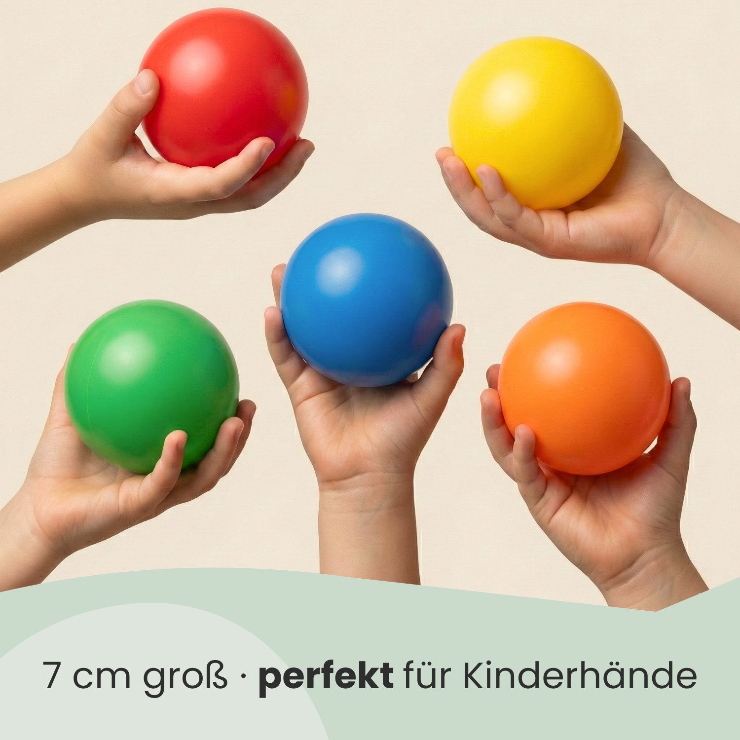 LittleTom Bällebad-Bälle Baby - 100 Bunte Bälle fürs Bällebad - 7cm Geprüfte Kinder Spielbälle (100-St), Ab dem 1. Tag: Babybälle zum Greifen - Plastikbälle für den Bällepool