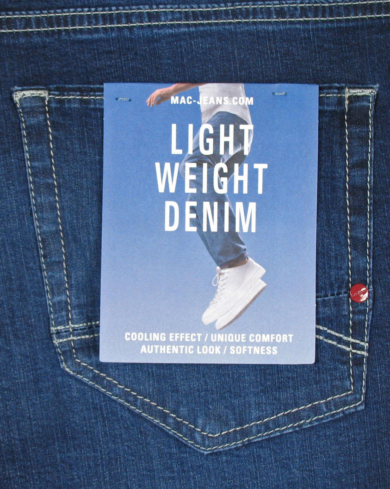Weight Blue Deep MAC Denim Wash Stretch Summer Arne Pipe Light H680 5-Pocket-Jeans Authentic