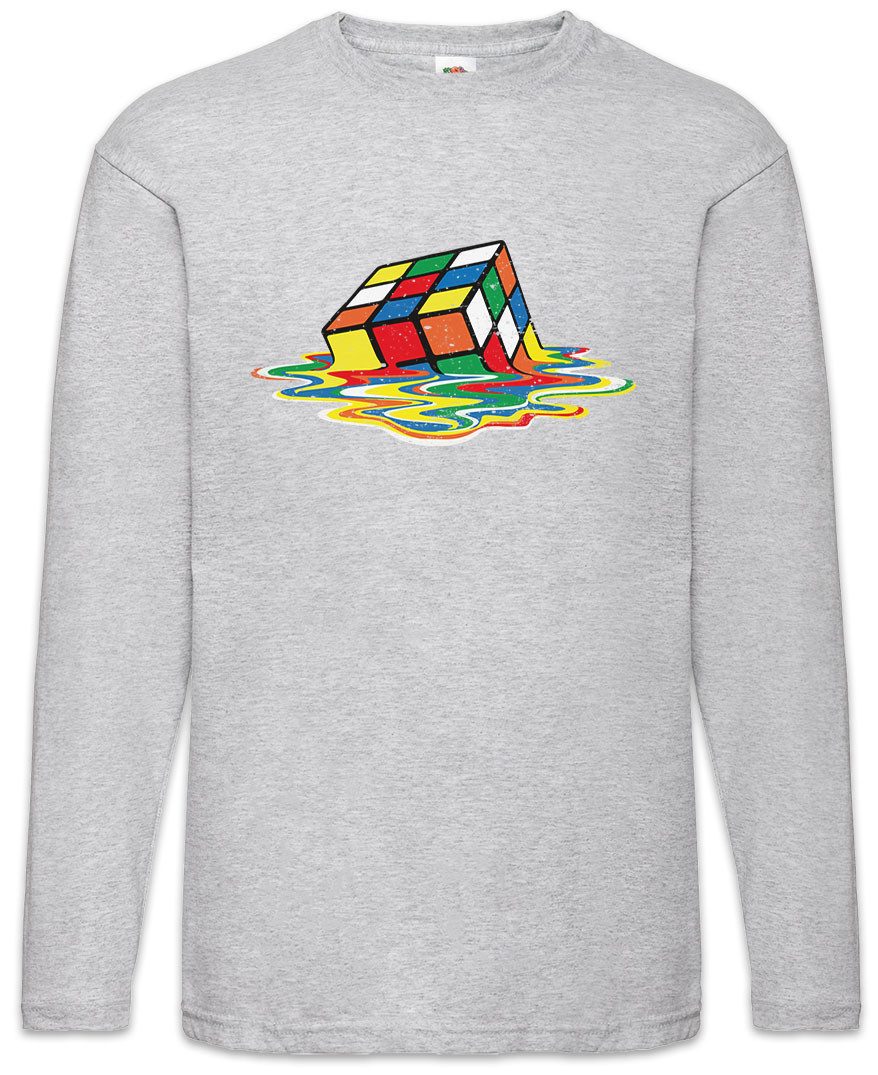 Urban Backwoods Langarmshirt Cube Meltdown Langarm T-Shirt Zauberwürfel 80s Magic Speed Cubing (1-tlg) Cuber Speedcube Algorithm Cube