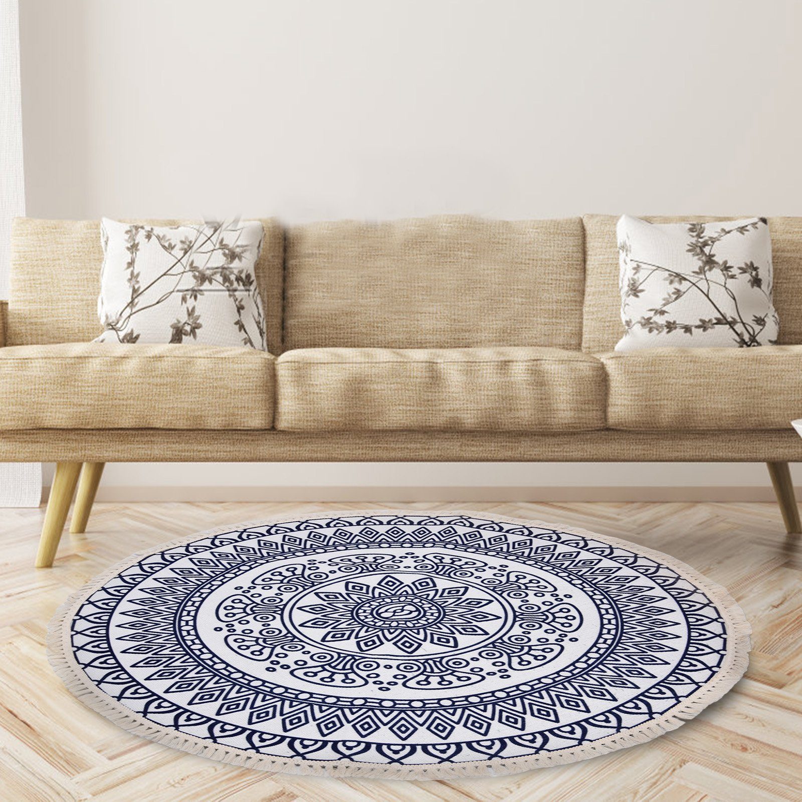 Sunicol Teppich Vintage Quaste Marokko Rund günstig online kaufen