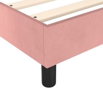 furnicato Bett Boxspringbett mit Matratze Rosa 160x200 cm Samt