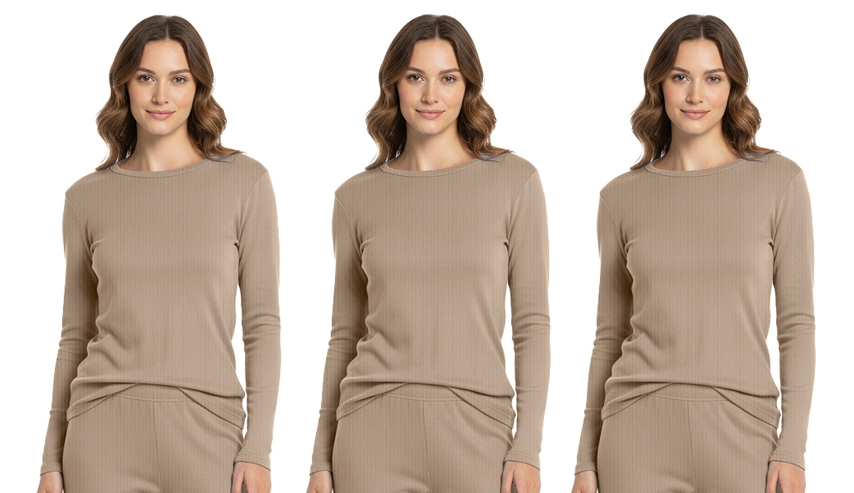 HEAT BOOSTER Thermounterhemd 3 x Damen Unterhemd Thermo Langarm Shirt HEAT günstig online kaufen