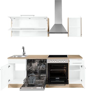 HELD MÖBEL Küchenzeile Eton, mit E-Geräten, Breite 210 cm