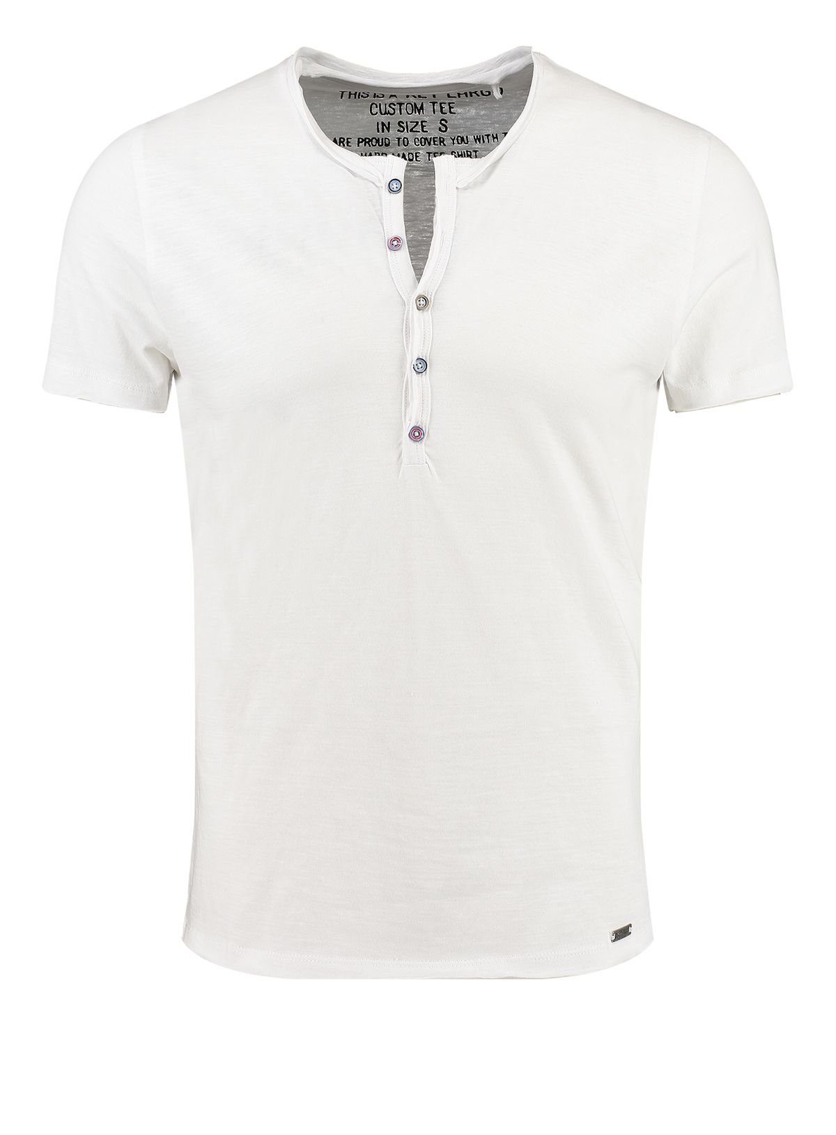 Key Largo Henleyshirt Lemonade vintage Look uni Basic MT00122 mit Knopfleis günstig online kaufen