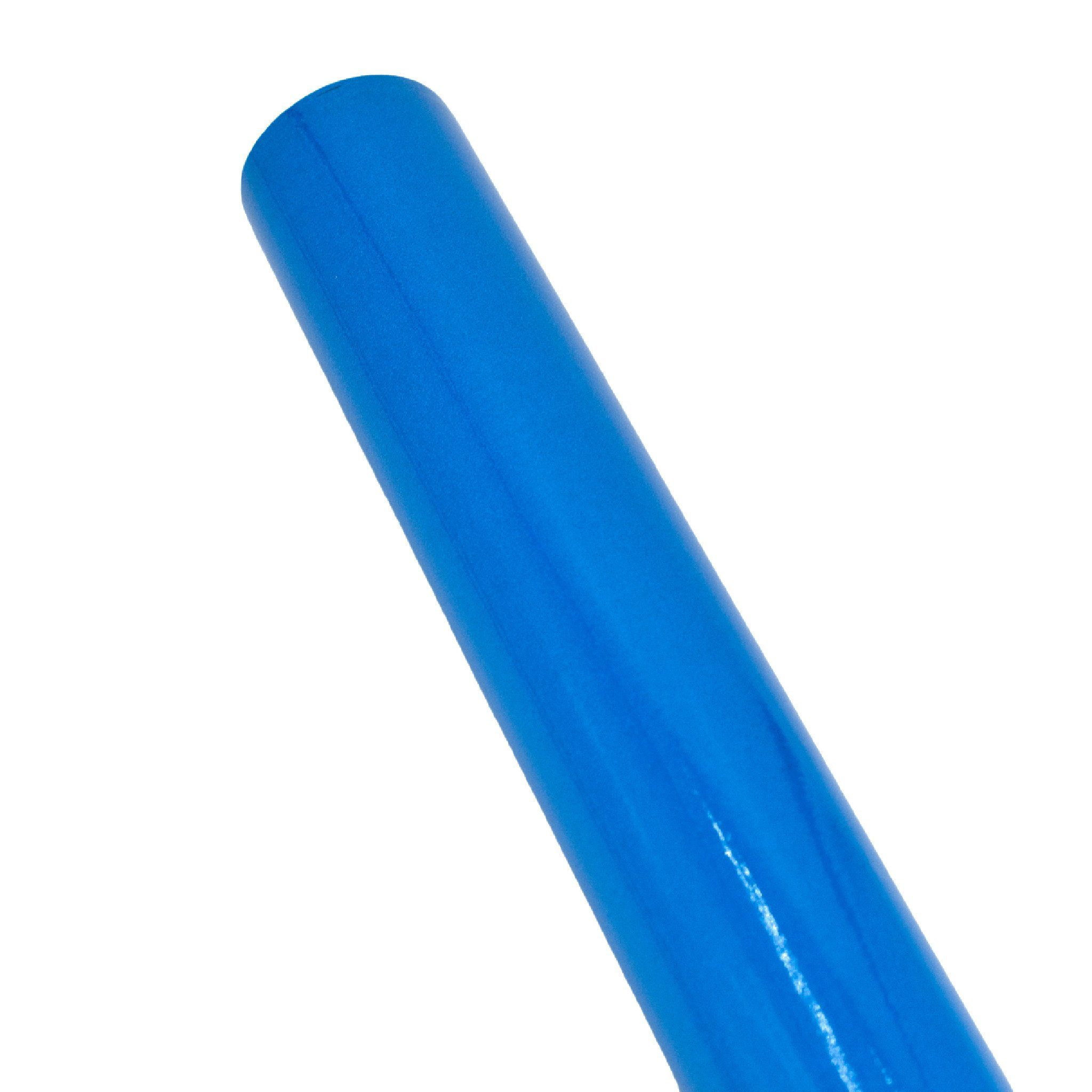 Star Geschenkpapier, Geschenkpapier einfarbig 70cm x 2m Rolle Blau glänzend