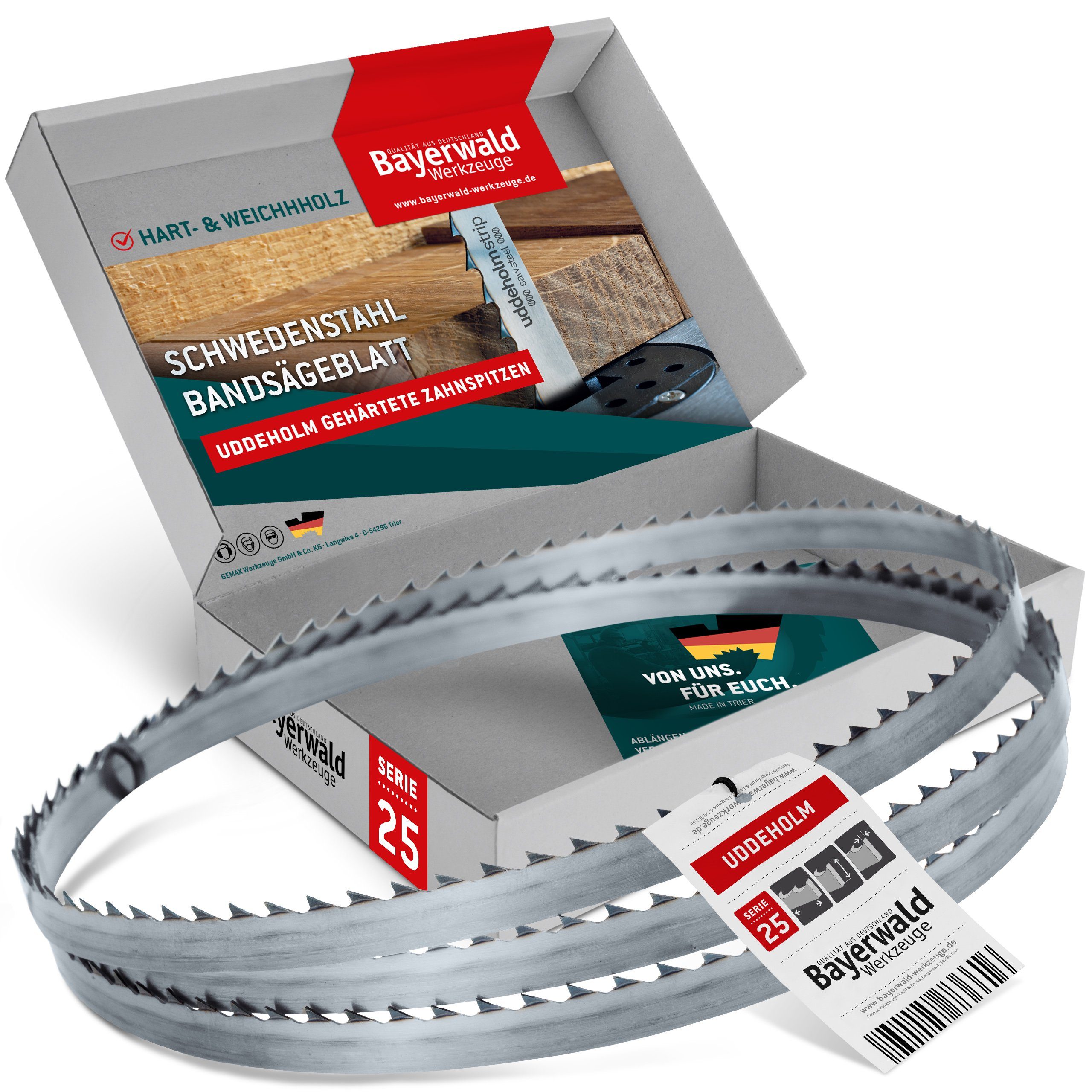 QUALITÄT AUS DEUTSCHLAND Bayerwald Werkzeuge Bandsägeblatt Uddeholm Bandsägeblatt zahnhart 1000 x 20 x 0.6 x