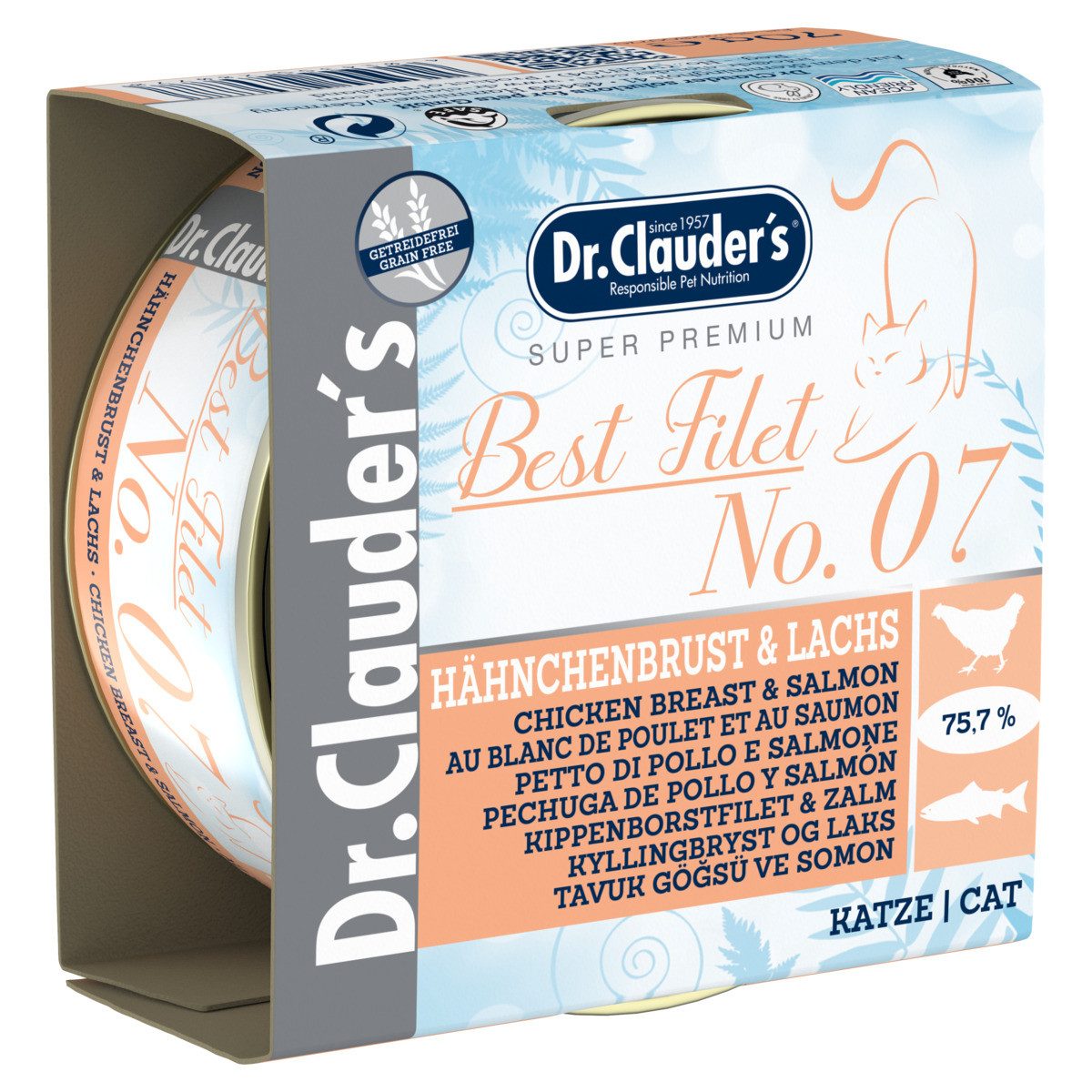 Dr. Clauder's Best Filet No. 7 Hähnchenbrust & Lachs 70 g