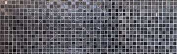 Mosani Mosaikfliesen Glasmosaik Naturstein Mosaik Rustikal steingrau schwarz