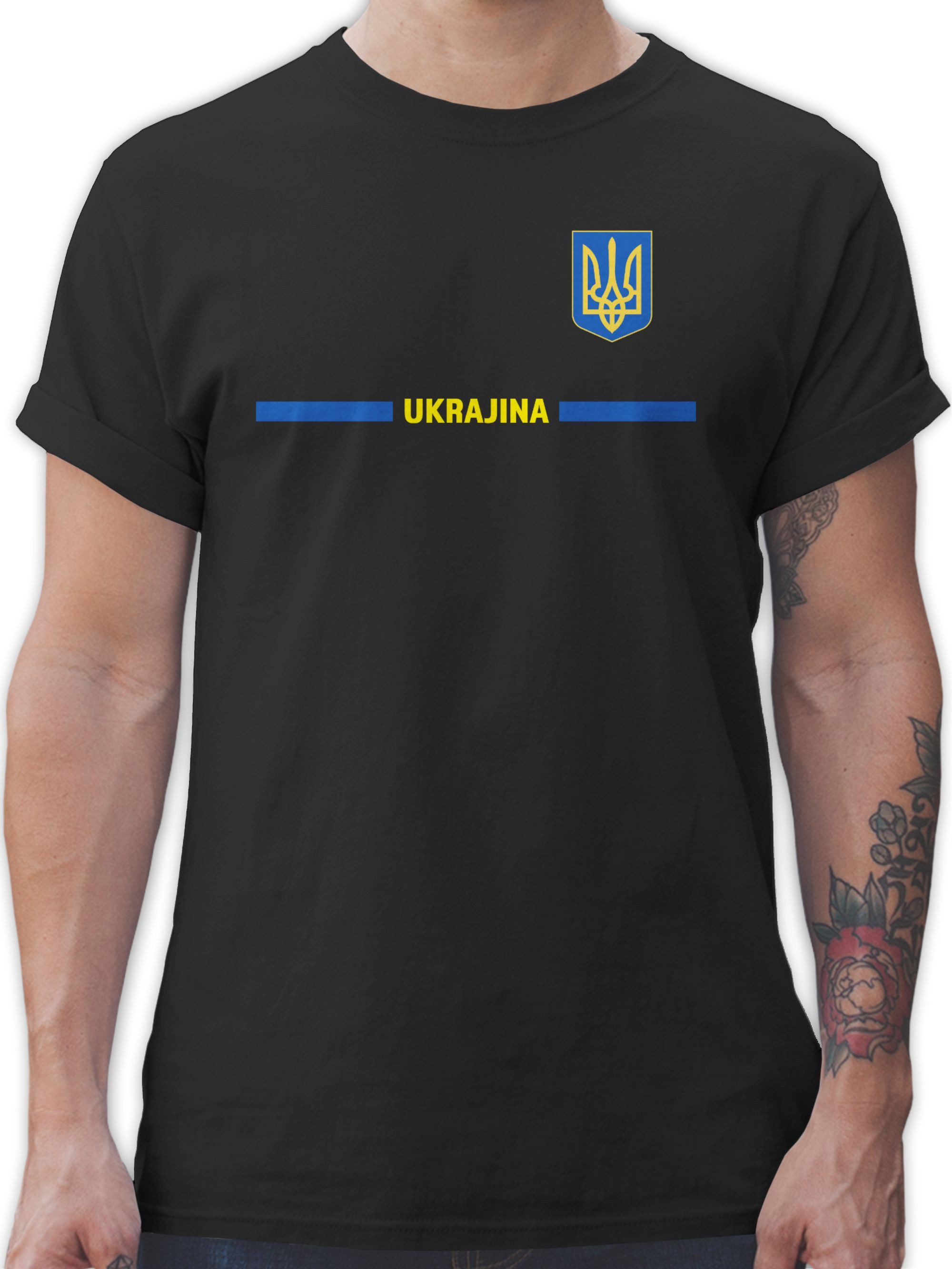 Shirtracer T-Shirt Ukraine Trikot Wappen, Україна mit Stolz, Ukrainisches Fan-Motiv 2026 Fussball WM Fanartikel
