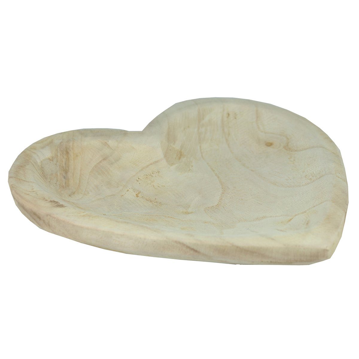 Dekoschale Holzschale Herz 35x35 cm Holztablett Tischdeko Weihnachtsdeko
