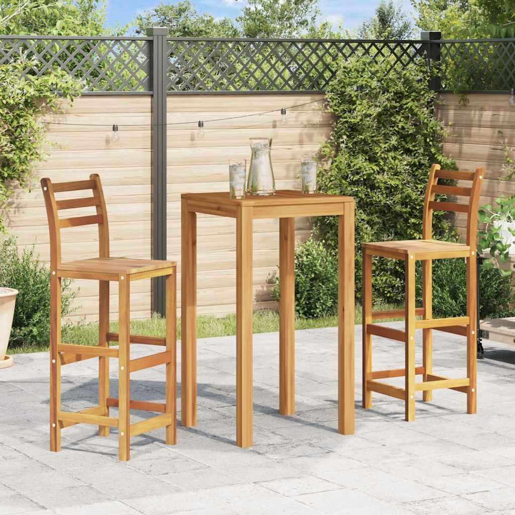 vidaXL Gartenstuhl Barhocker 2 Stk. Massivholz (2 St)