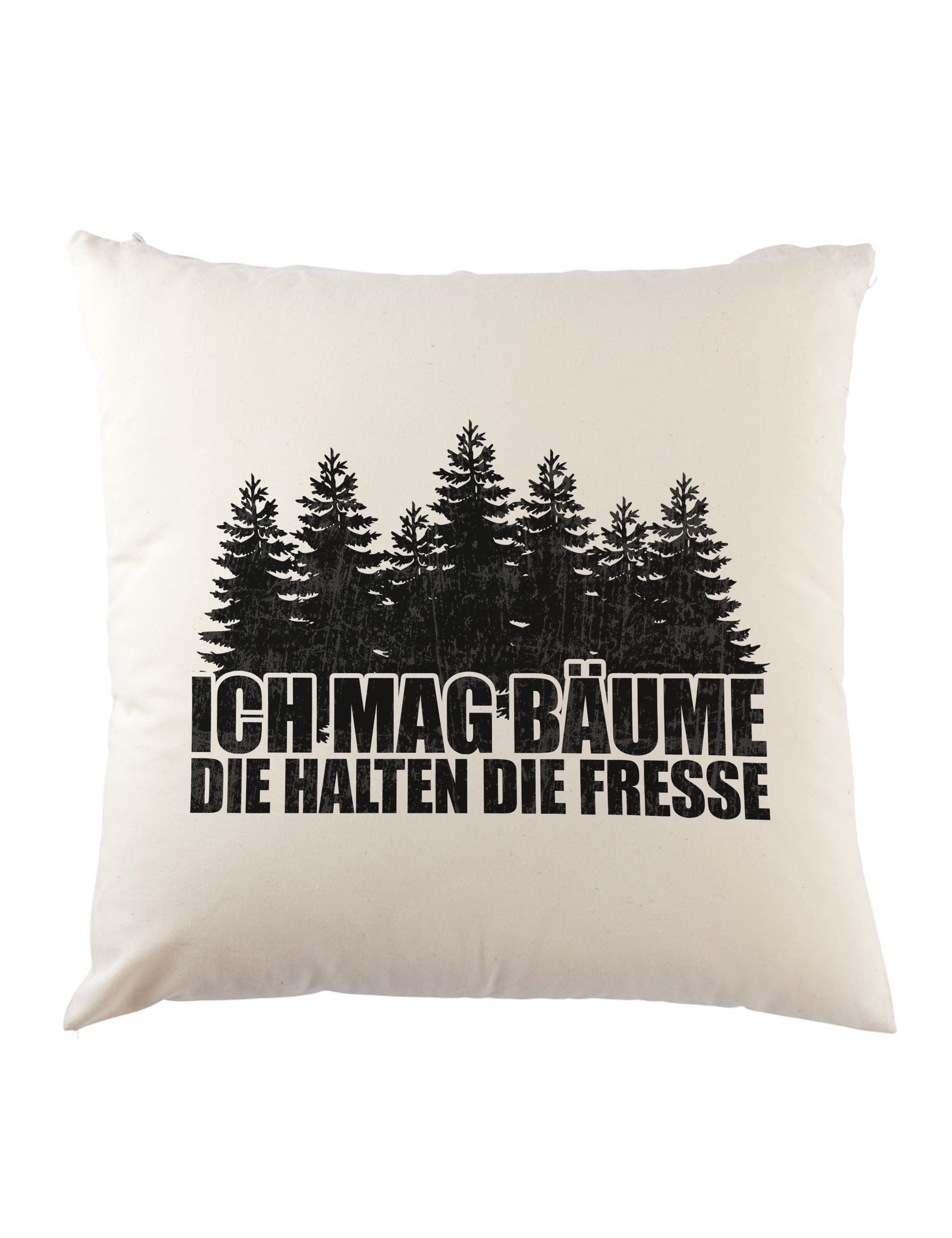 Urban Backwoods Dekokissen Ich Mag Bäume Dekokissen Outdoor Trekking Natur Vegan Öko Wald Camping, Prepper Survival Wandern