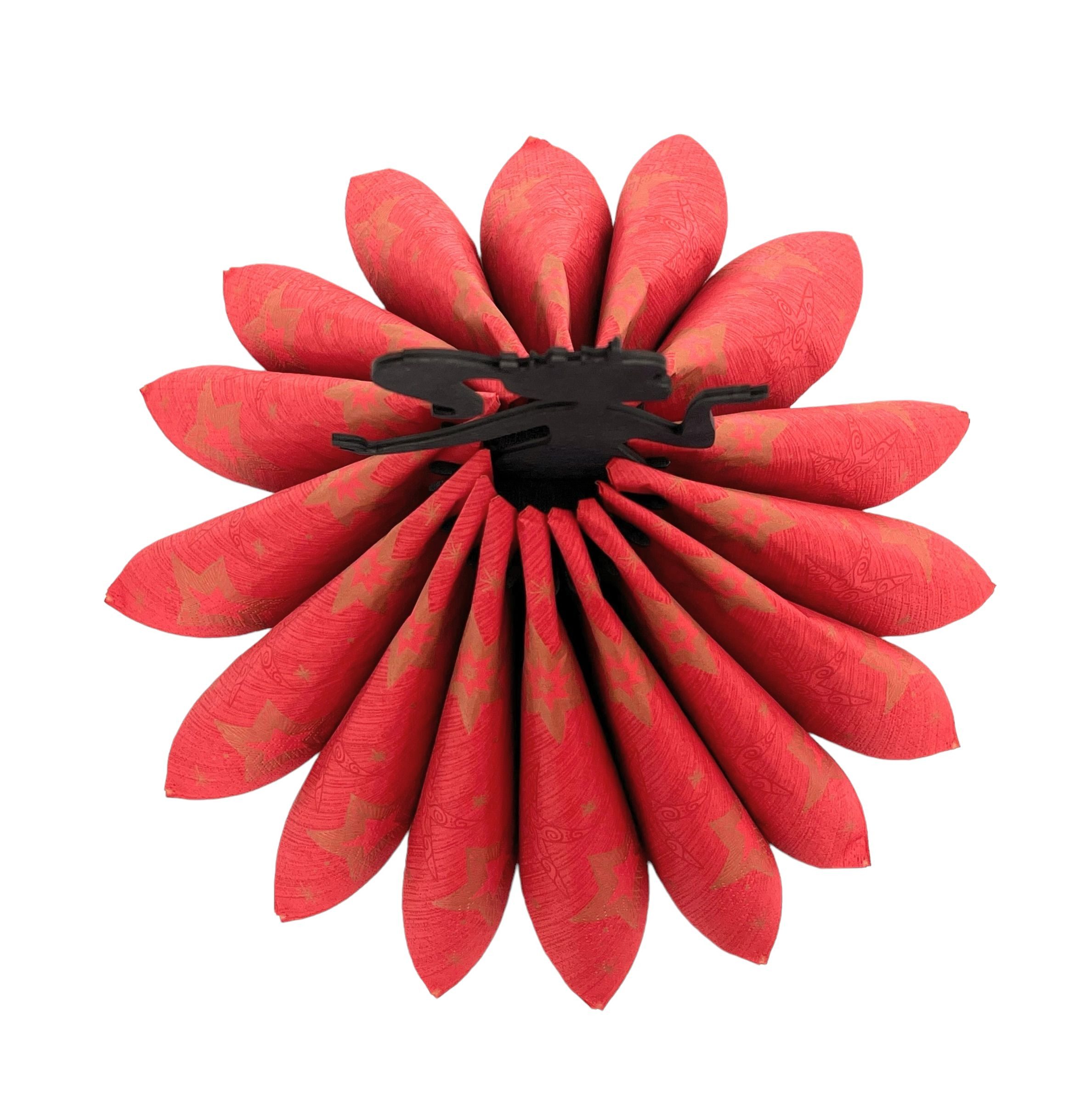 DanDiBo Serviettenhalter Schwarz Vintage aus Holz Mädchen Prinzessin