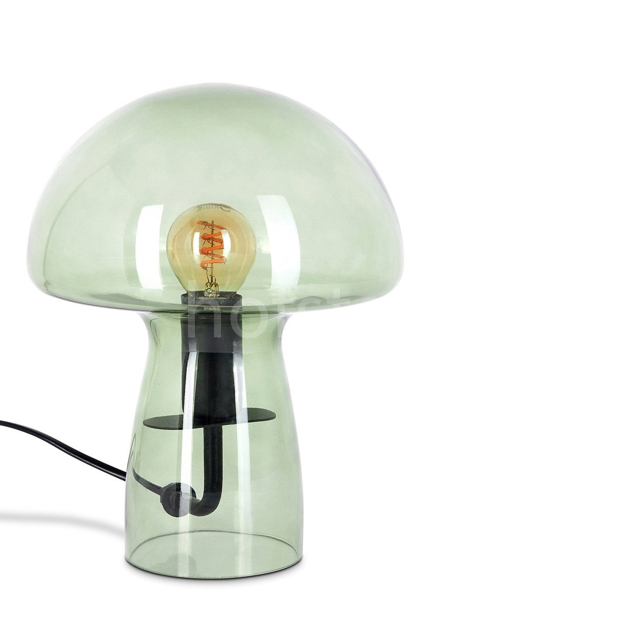 hofstein Tischleuchte Tischlampe aus Metall/Glas in günstig online kaufen