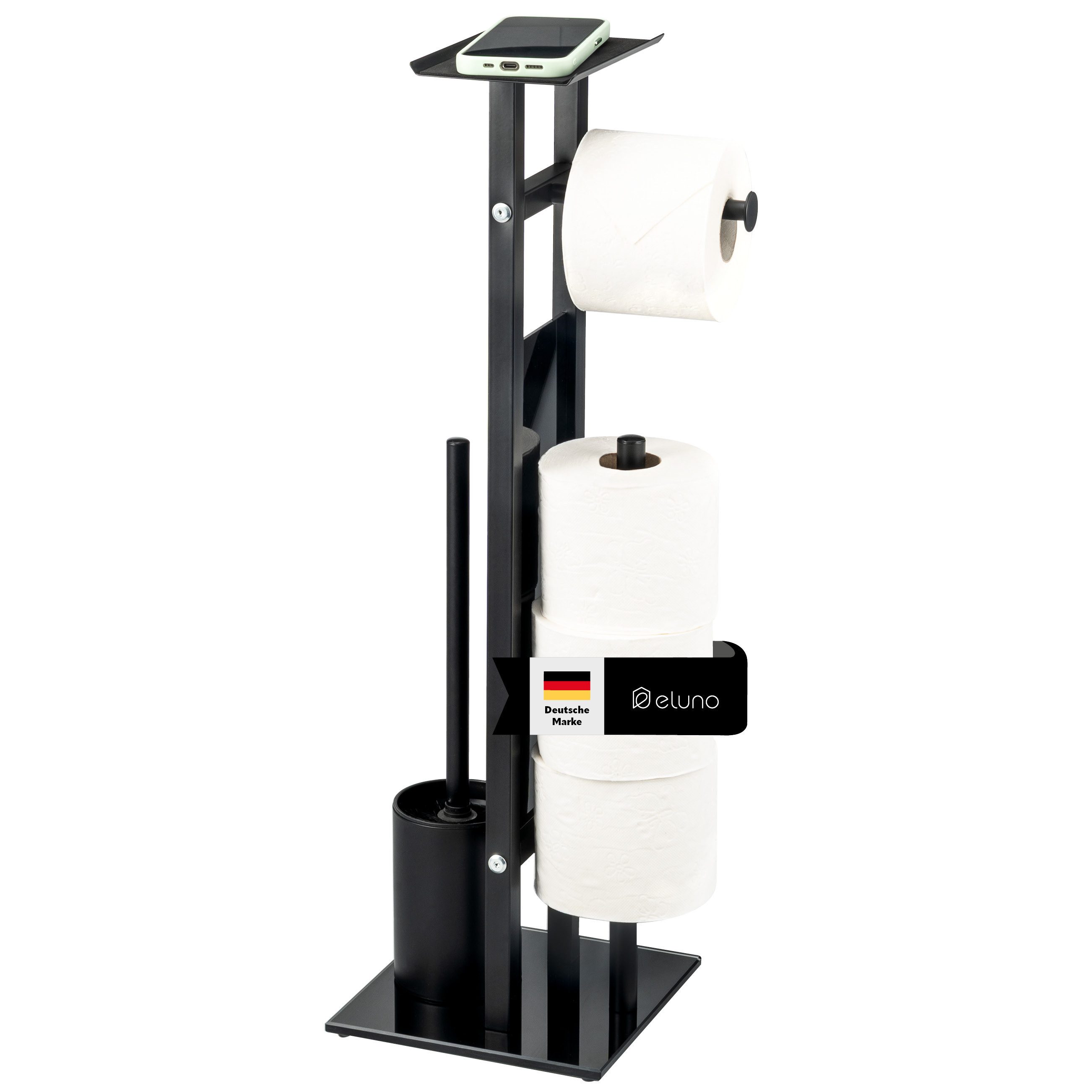 eluno WC-Garnitur freistehend, aus rostfreiem Edelstahl und satiniertem Gla günstig online kaufen