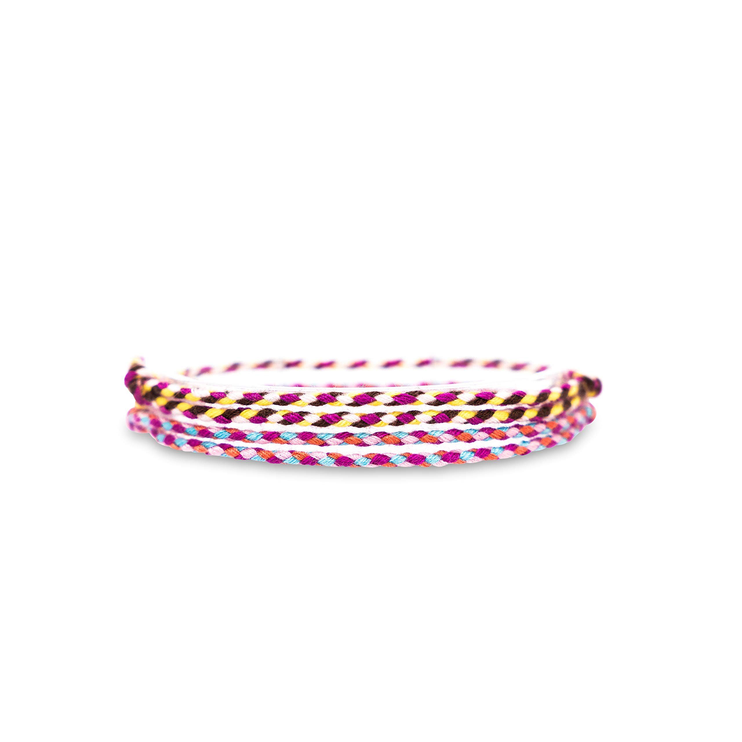 Made by Nami Freundschaftsarmband 2er Set Boho Surfer Armand Damen & Herren Geflochtenes Stoff Armband (Set, 2), Wasserfest & Verstellbar