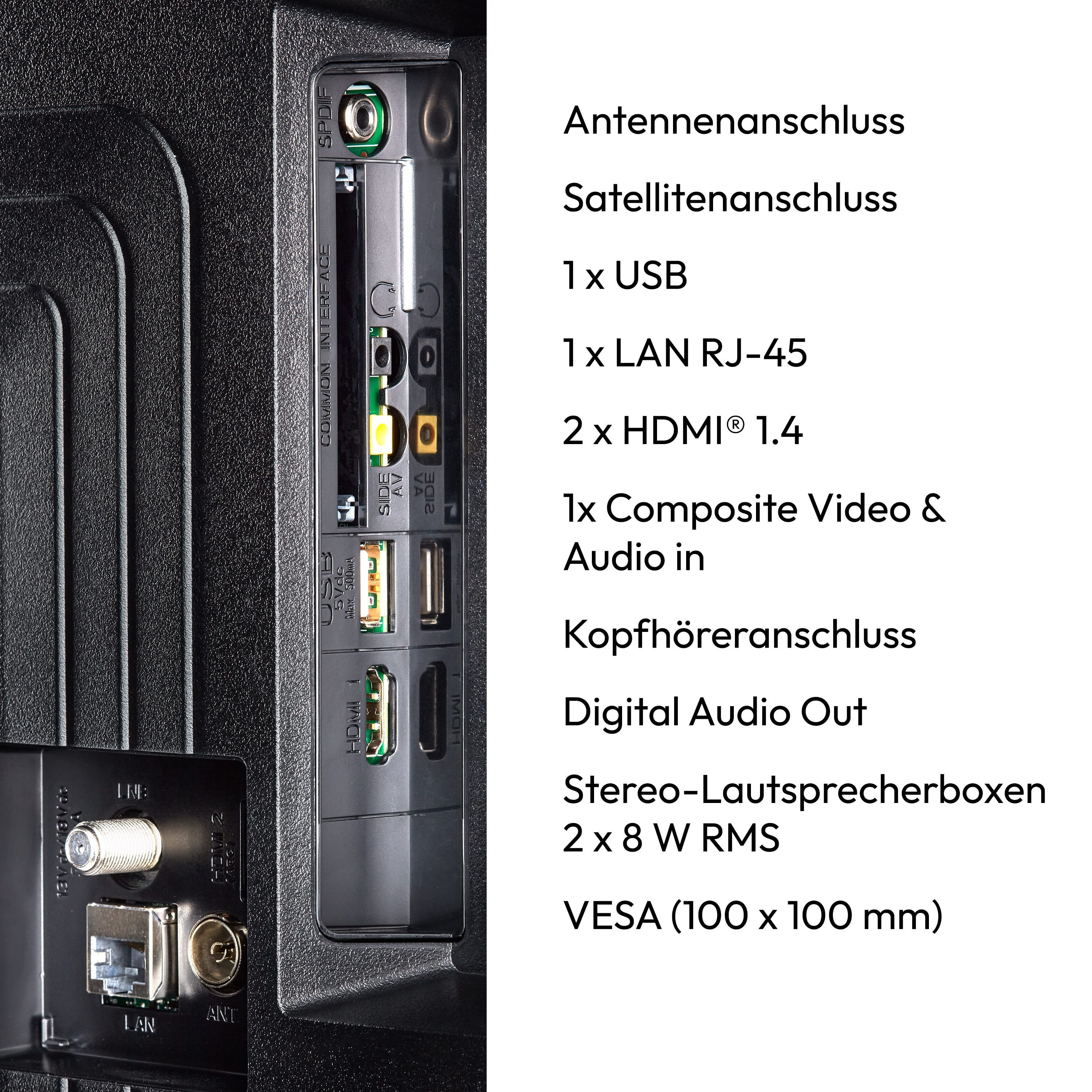 Medion® MD843101 LCD-LED Fernseher (108 cm/43 Zoll, 1080p Full HD, Smart TV, VIDAA TV, HDR, DTS X, Virtual X, Netflix, HBO Max, Prime Video, Disney+, WOW)