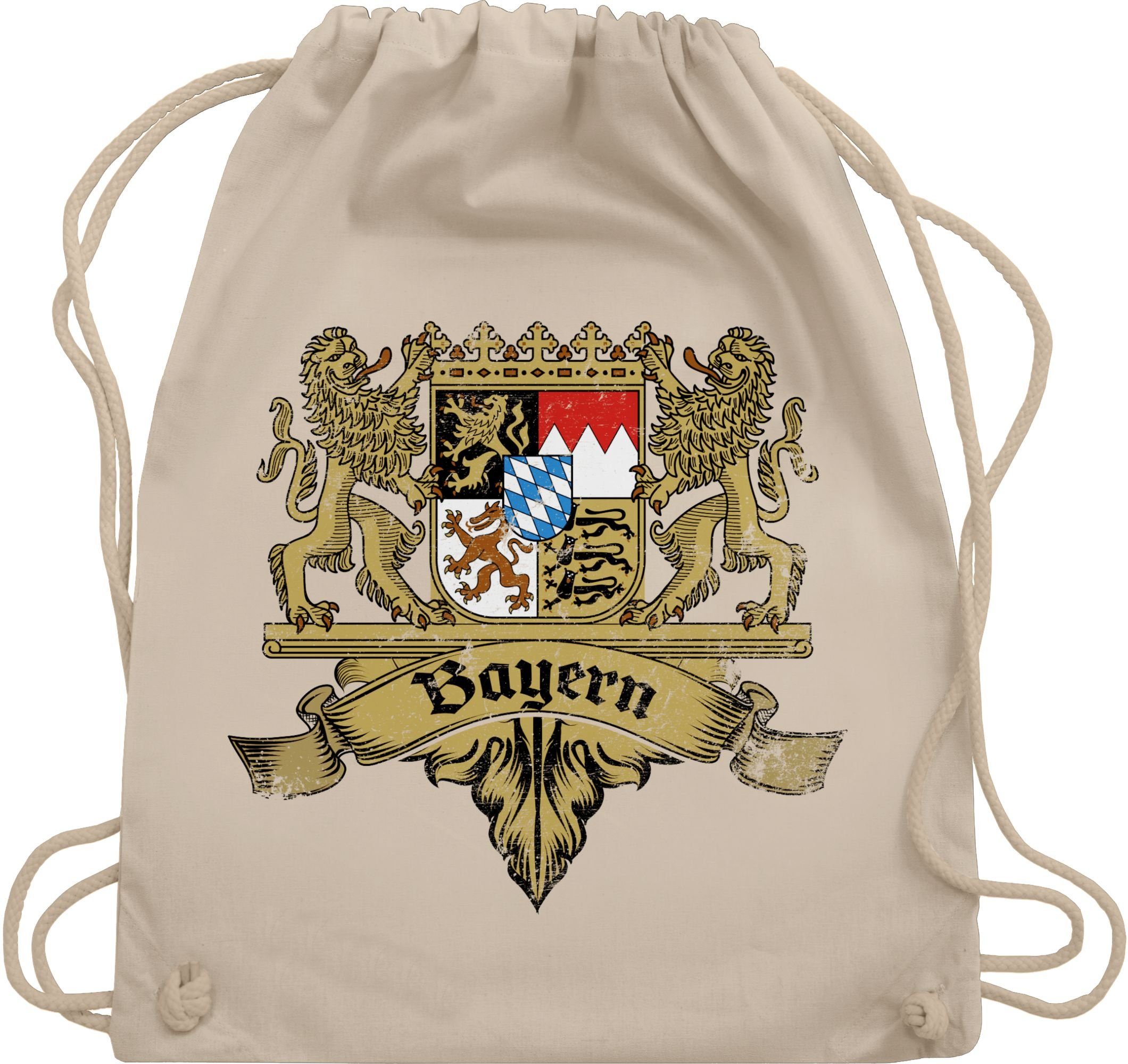 Shirtracer Turnbeutel Bayern Wappen Bayernland Freistaat Bayern, Mode für Oktoberfest Tasche