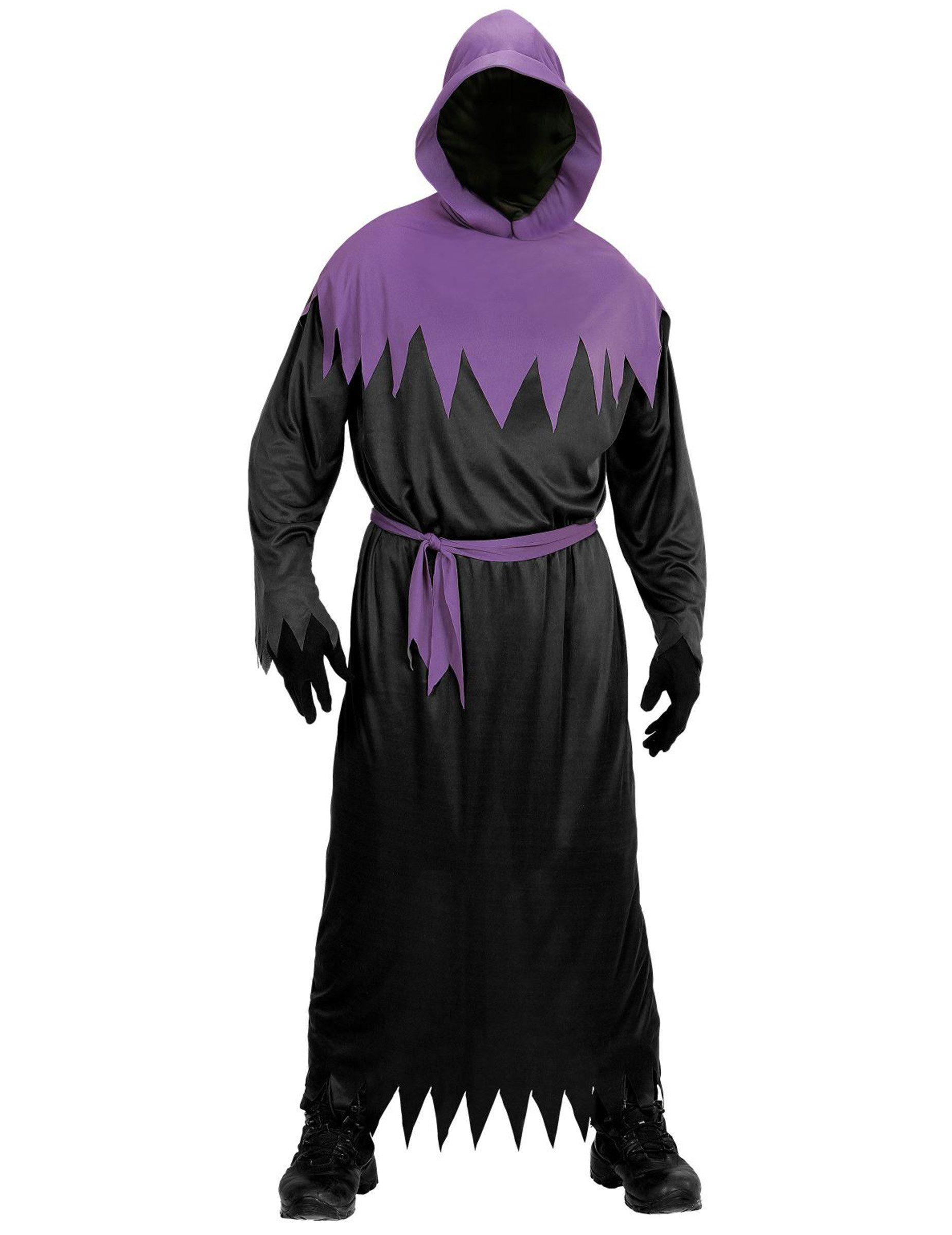 Kostüm Sensenmann-Kostüm für Herren Halloween-Kostüm schwarz-violett
