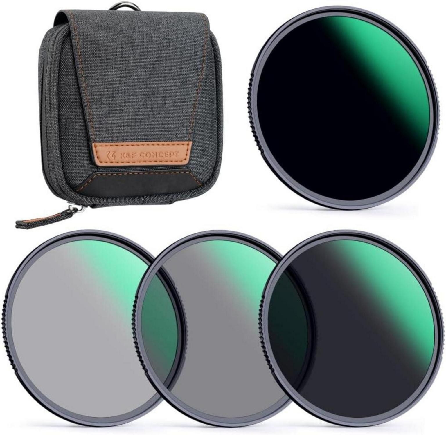 ND Filterset 77mm Neutral Graufilter Set ND4+ND8+ND64+ND1000 Kit Foto-Filter-Sets