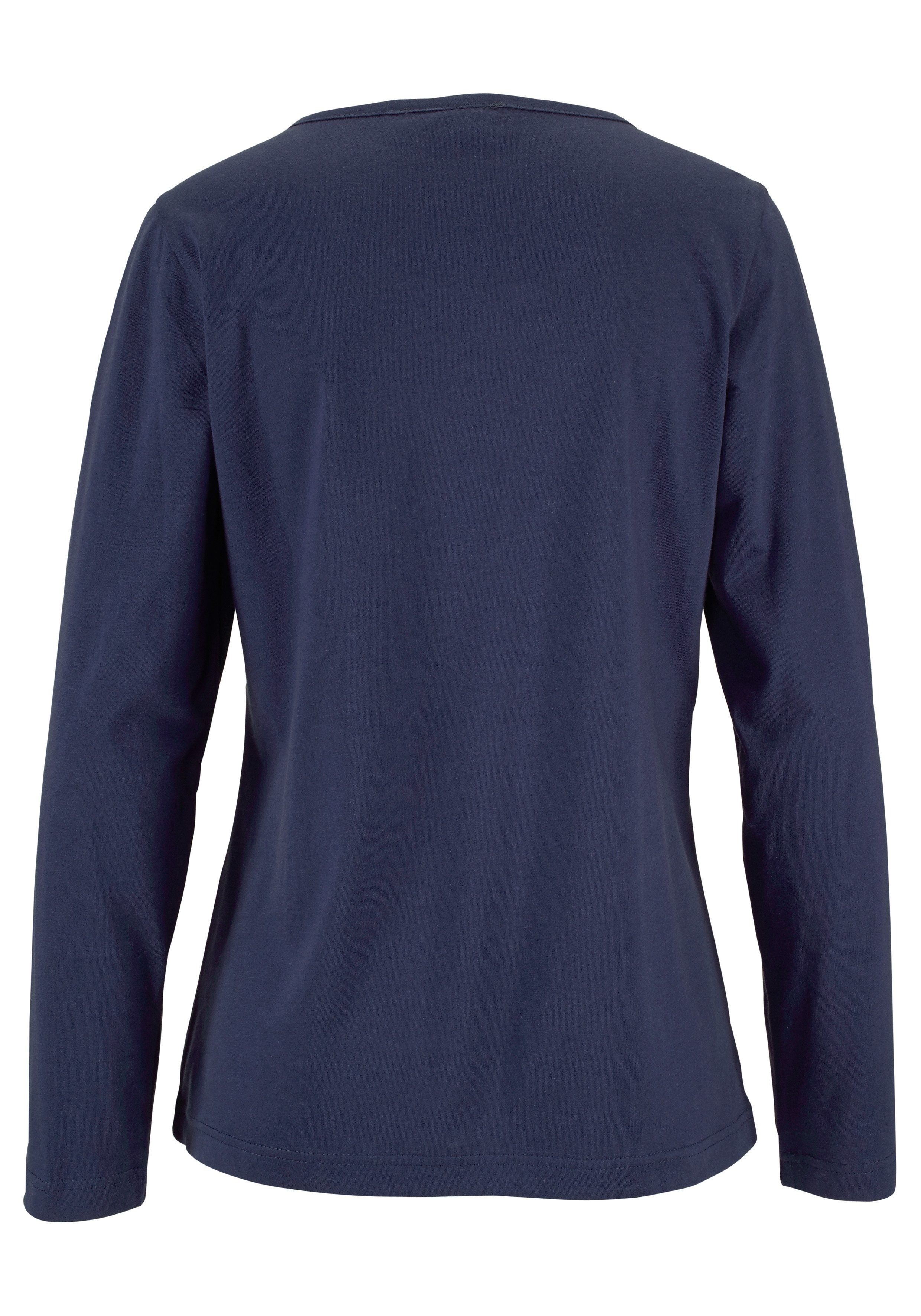 Vivance Dreams Pyjama (Packung, 4 tlg., 2 Stück) mit Sternenprint