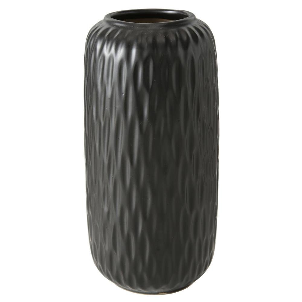 BOLTZE Tischvase Zalina, 4er Set, Schwarz, aus Keramik, Dekovasen, Skandinavisches Design