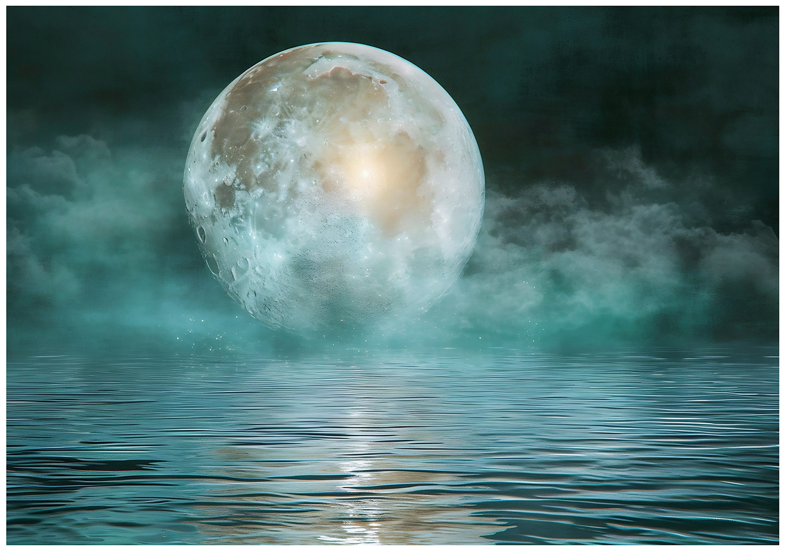 Wallarena Fototapete See Vollmond Natur Vlies Tapete Wohnzimmer Schlafzimme günstig online kaufen