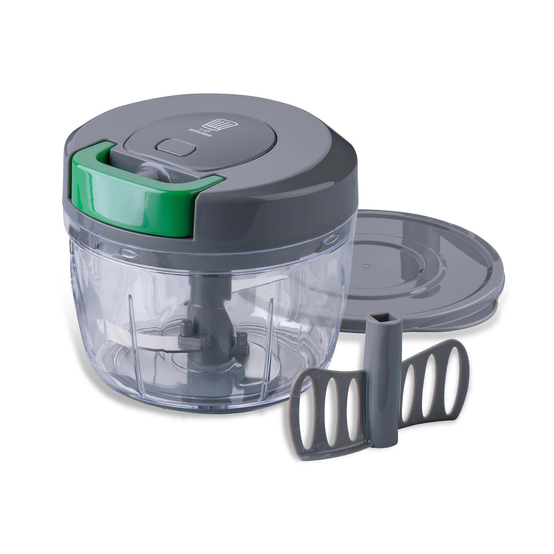 Chefkoch trifft Fackelmann Zerkleinerer Multi-Zerkleinerer, 5-teilig – für Gemüse, Obst & Kräuter, inklusive Mix-Einsatz zum Verrühren und Aufschlagen von Flüssigkeiten