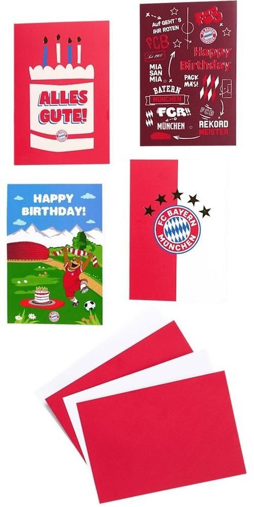 FC Bayern München Grußkarte Grußkarte 4er Set