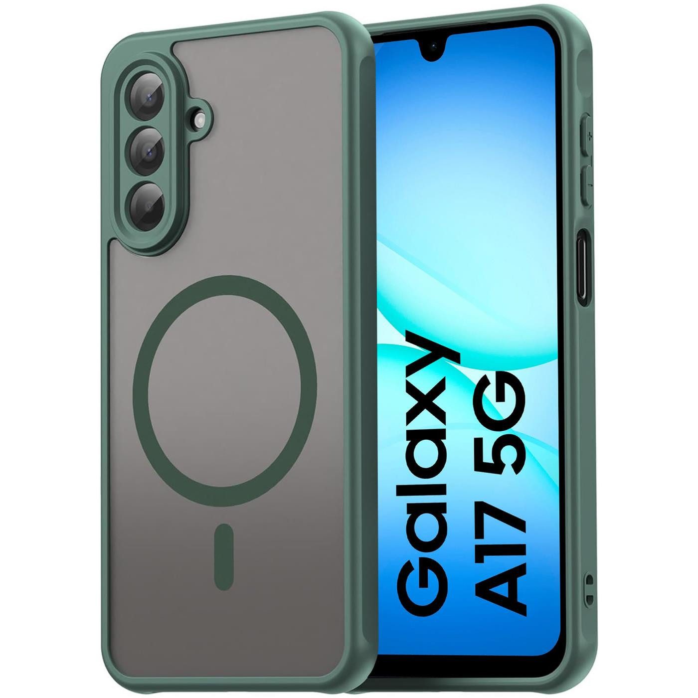 CoolGadget Handyhülle Magnet-Hülle für Samsung Galaxy A17 5G Schutzhülle magnetisch 6,7 Zoll, Hülle Matt Stoßfest kompatibel mit QI-Laden Zubehör Kameraschutz Case