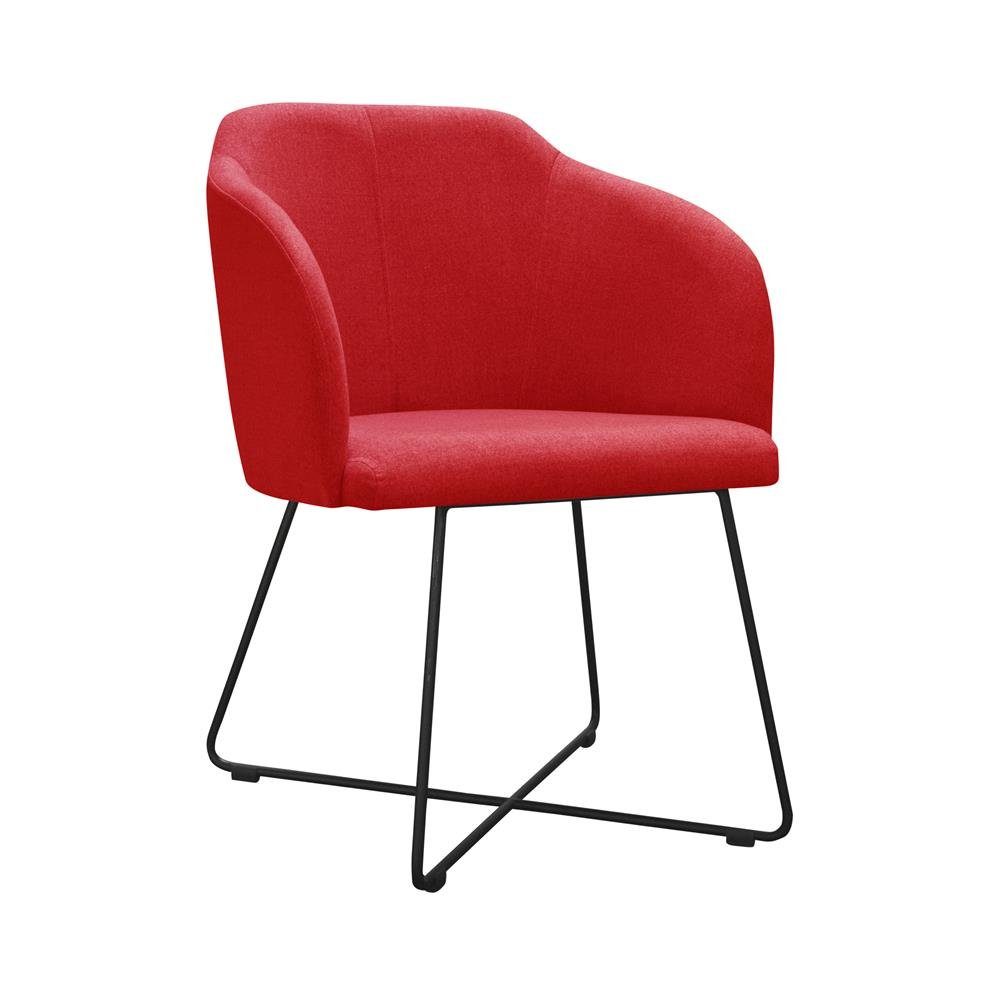 JVmoebel Stuhl, Moderne Lehnstühl Gruppe 8 Stühle Set Garnitur Grüne Polster Armlehne Design Rot