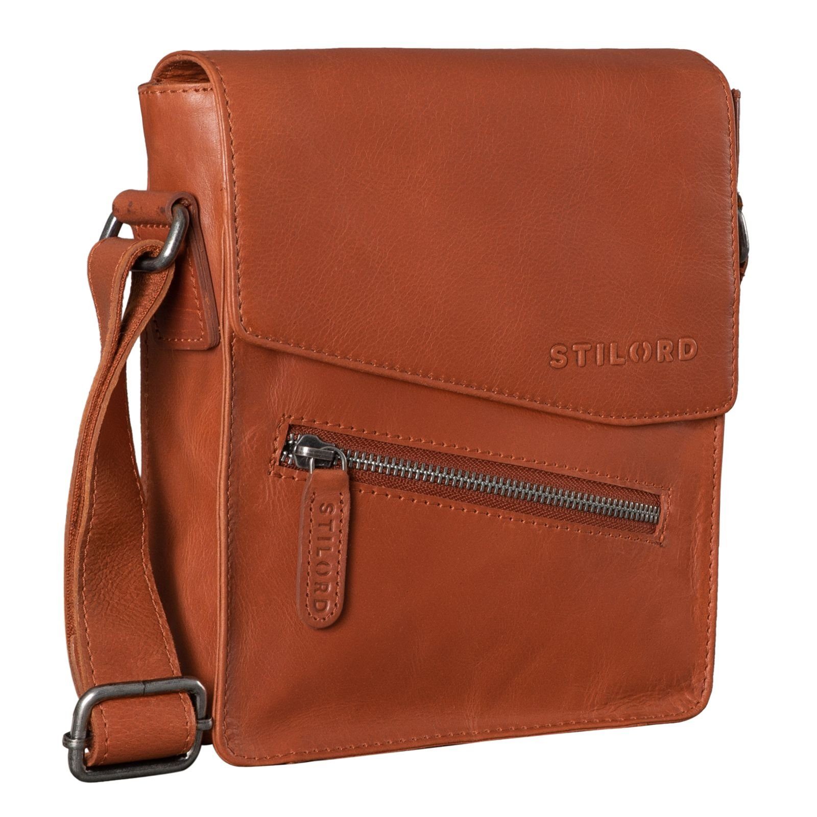 Schultertasche "Steve" Kleine Herren Tasche Leder