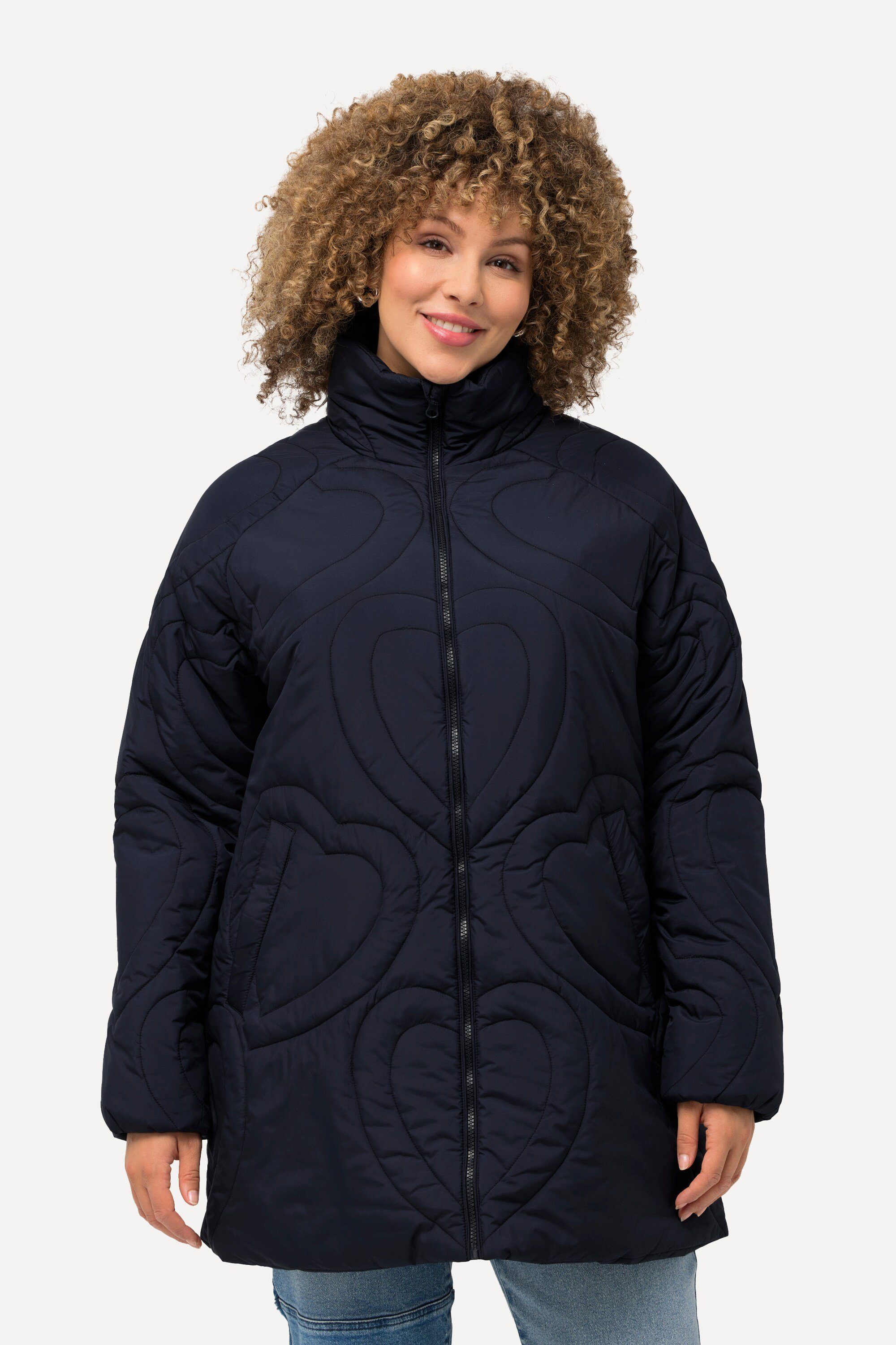 Ulla Popken Steppjacke HYPRAR Funktions-Steppjacke Herzen wasserabweisend