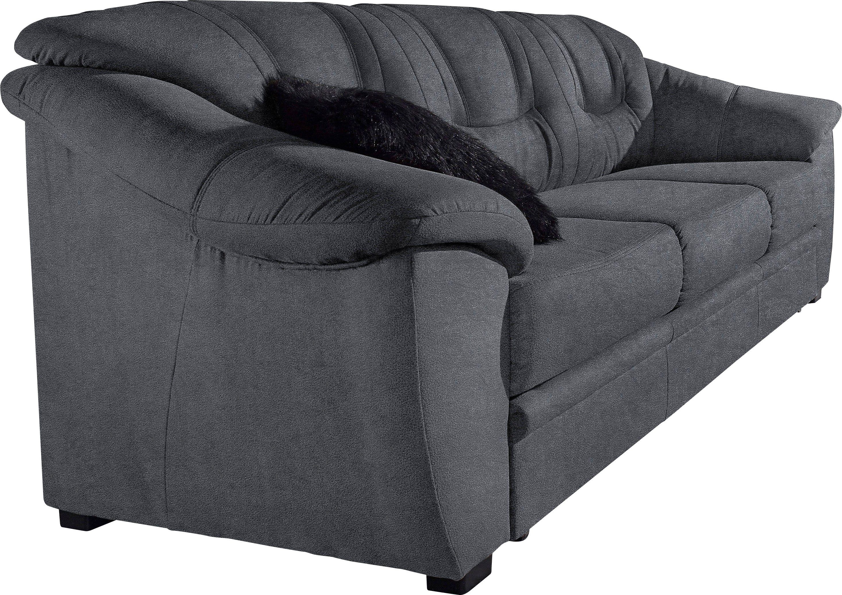 sit&more 3-Sitzer Safira, B: 198 cm, Bettfunktion optional, Federkern-Polsterung, Komfortable Sitzhöhe 46 cm, Liegefläche 134 x 190 cm bei Bettfunktion