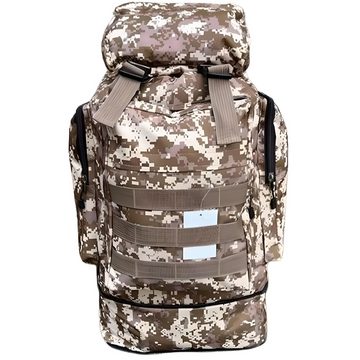 Retoo Trekkingrucksack Rucksack 50L Militär Outdoor Camping Reise Trekking Wandern Pixel Camo (Set, Taktischer Rucksack)