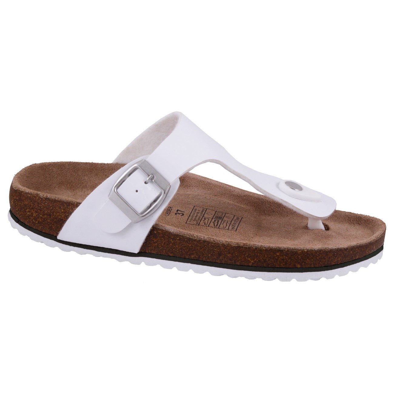 SUPERSOFT SUPERSOFT Damen Zehentrenner Lederfussbett weiss EUR 40 Zehentrenner