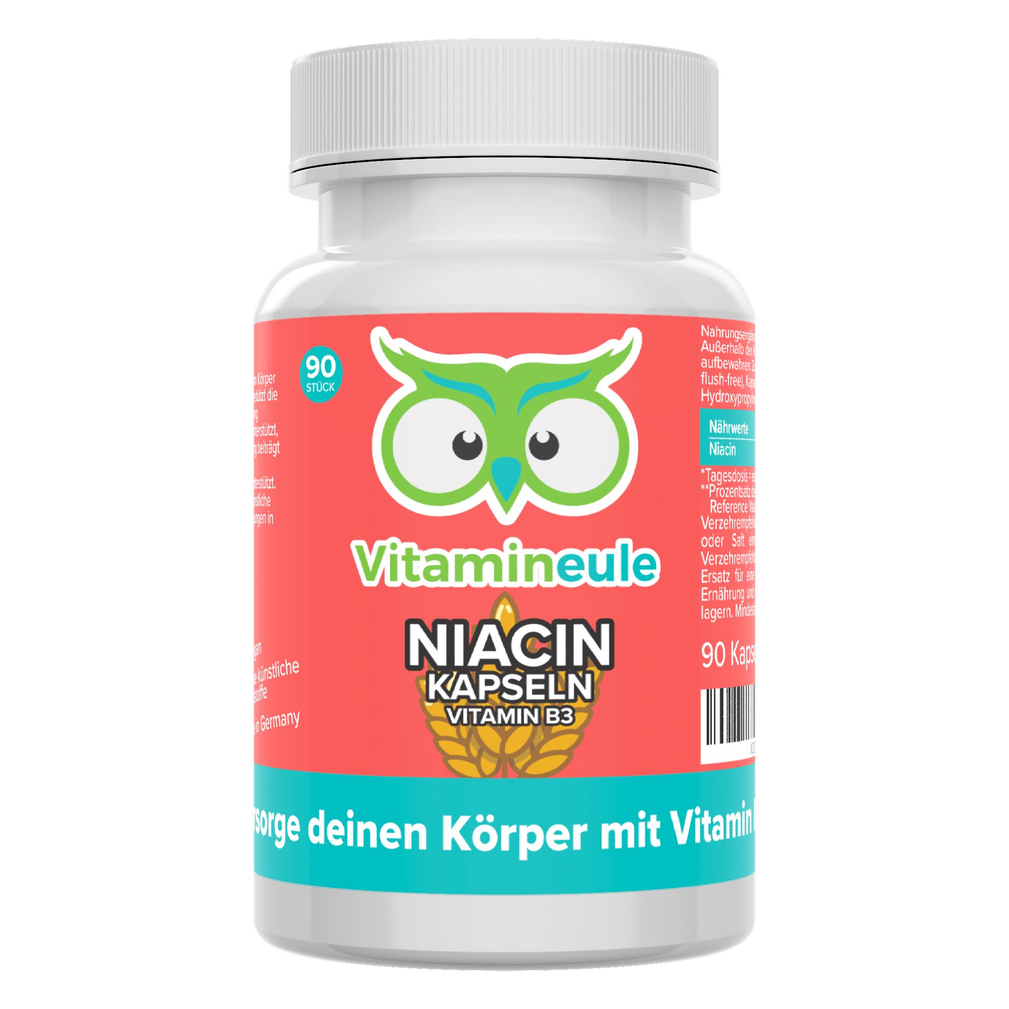 Niacin Kapseln - 500 mg Vitamin B3 - Kapsel