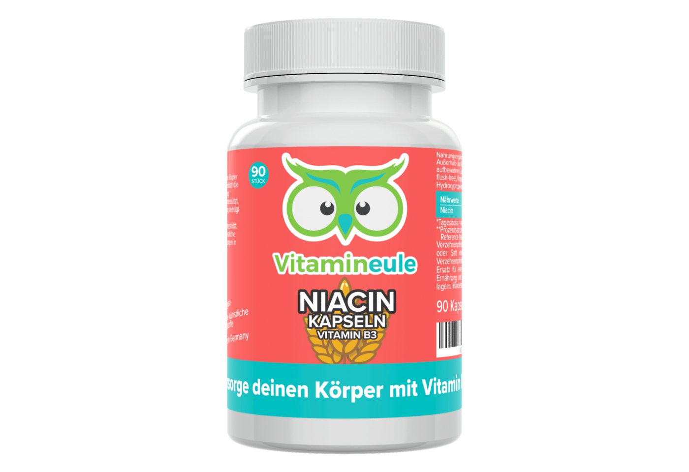 Vitamineule Niacin Kapseln - 500 mg Vitamin B3 - Kapsel