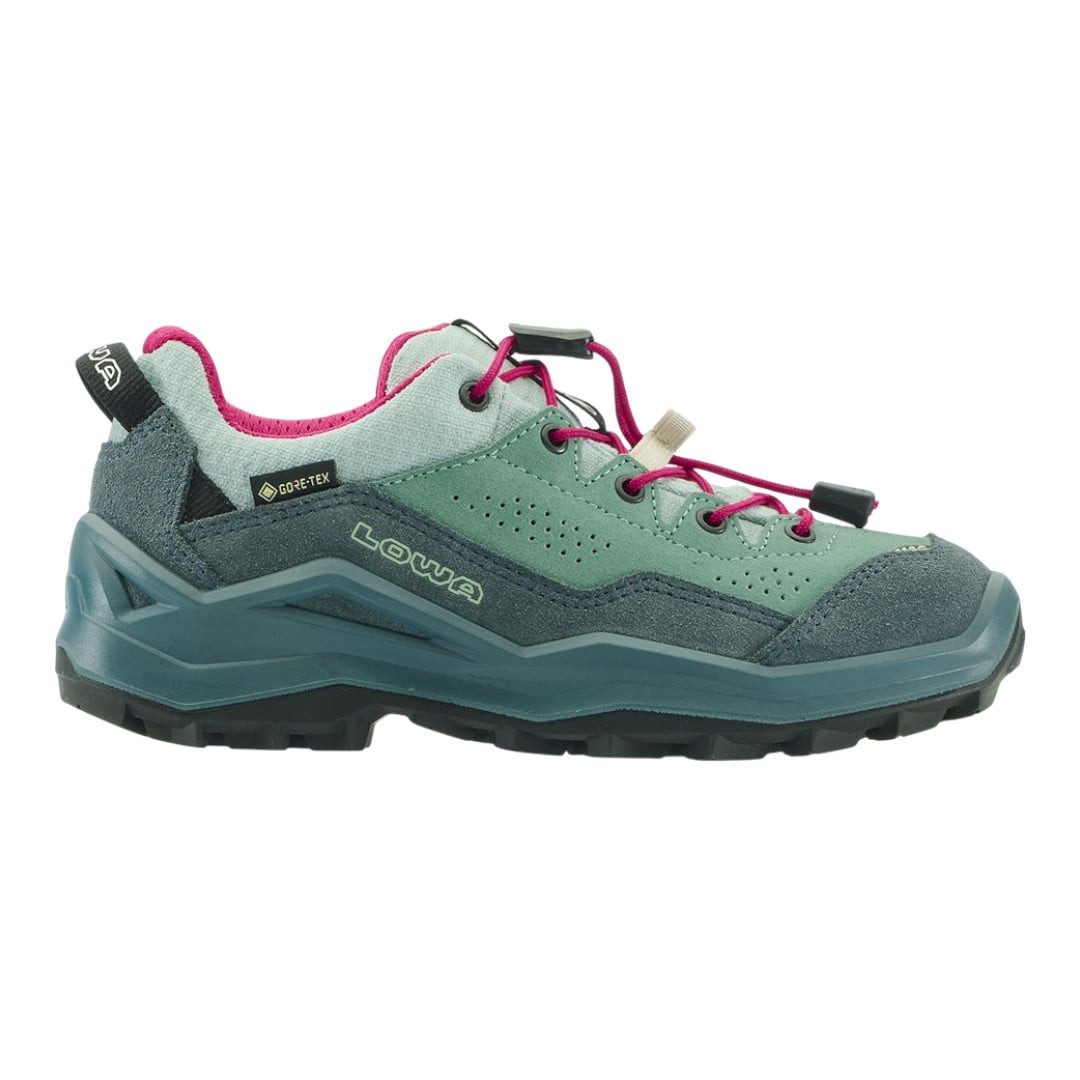 Lowa Wandax LO GTX (Veloursleder/Synthetik, wasserdicht) petrol/pink Wanderschuh