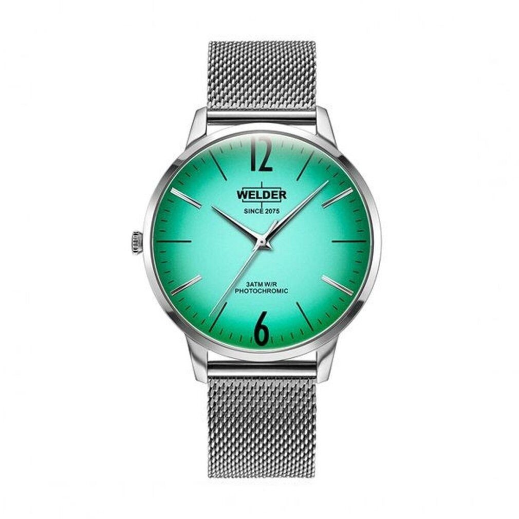 WELDER Luxusuhr Herrenuhr WRS406 grün Silberfarben