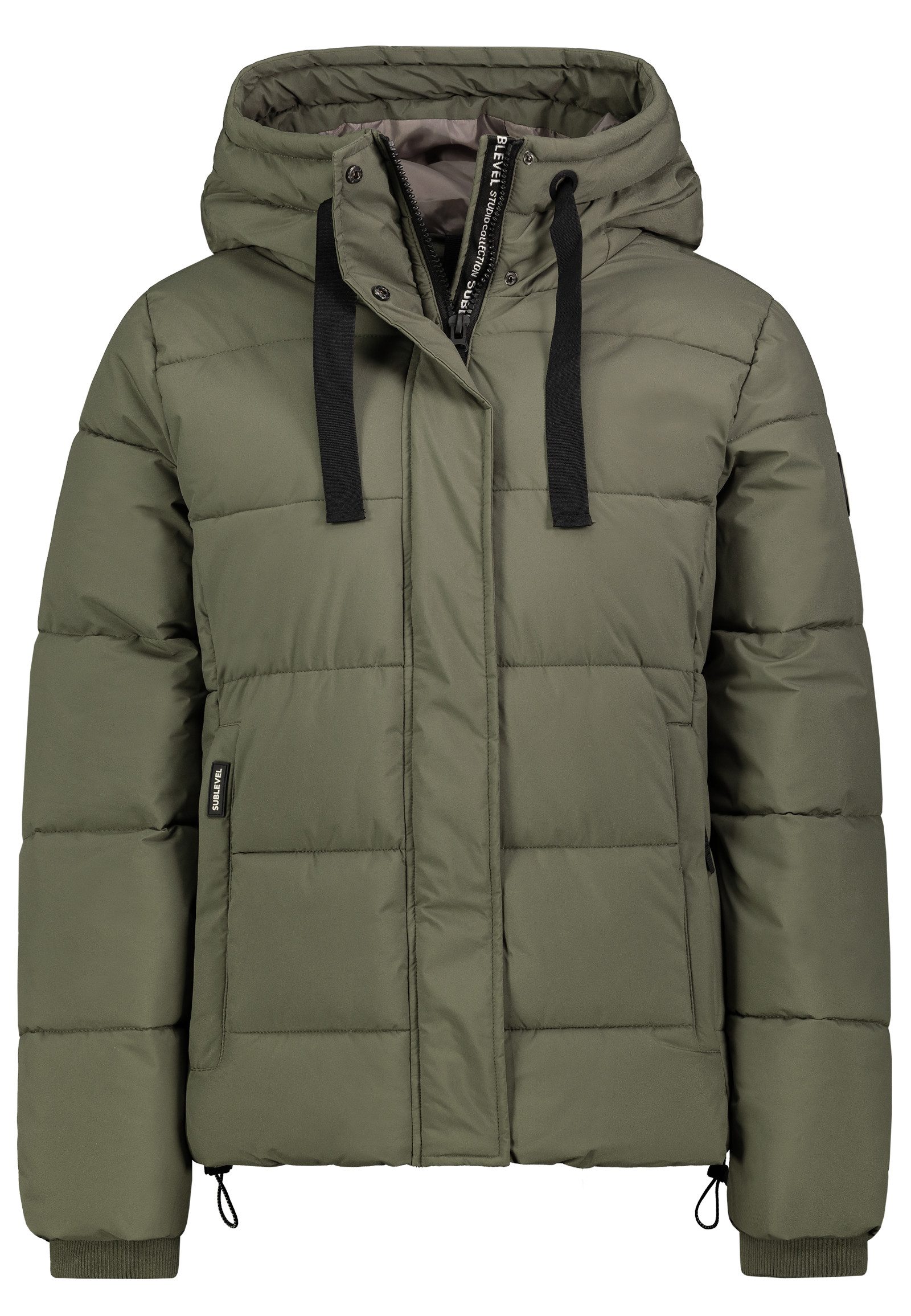 SUBLEVEL Steppjacke Damen mit Kapuze gefütterte Winter Jacke günstig online kaufen