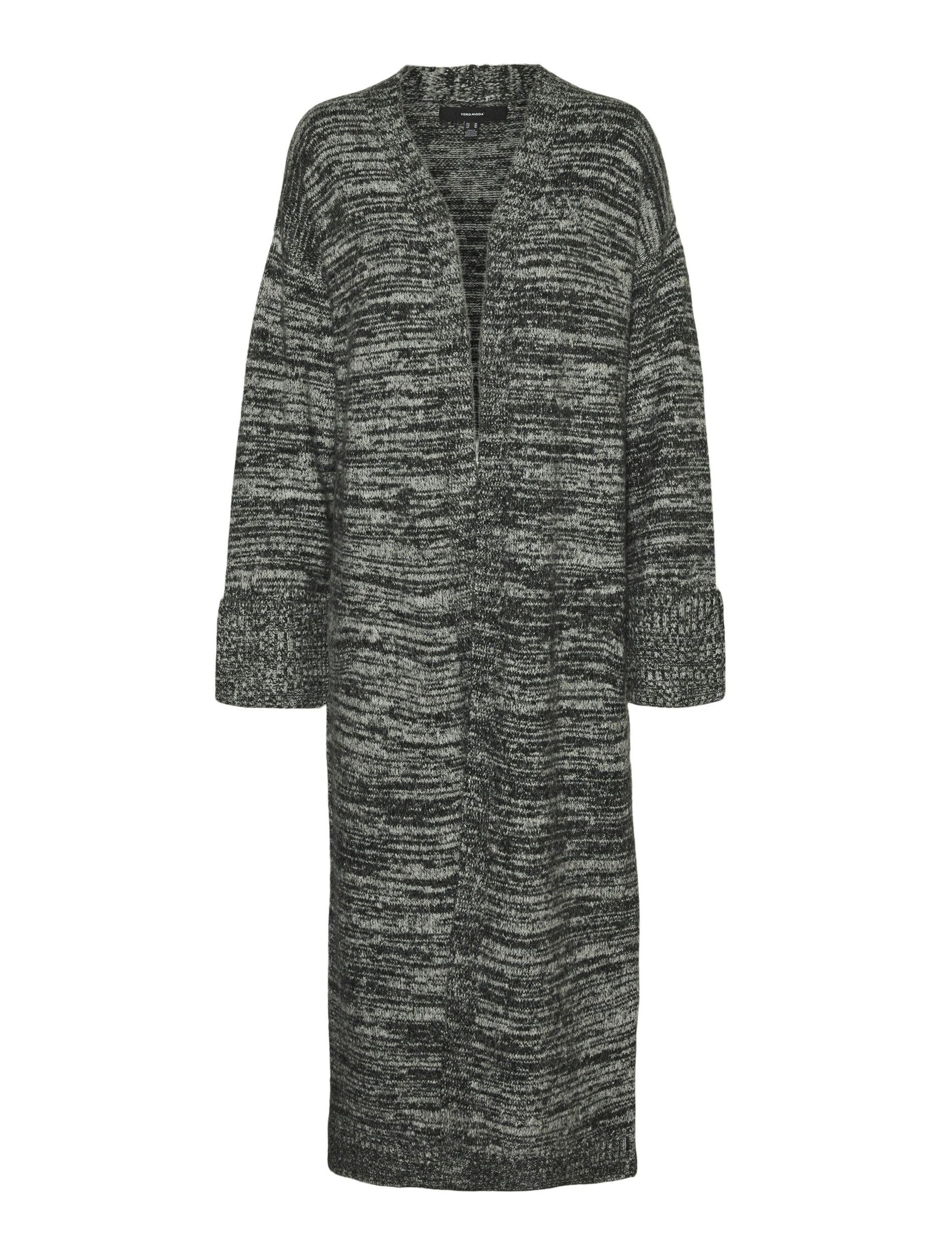 Vero Moda Strickweste VMPHILLIS LS LONG OPEN CARDIGAN GA Black/FOREVER