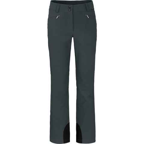 Bergson Skihose SAIMAA Damen Softshell Skihose, winddicht, elastisch, Kurzgrößen, dunkel grau