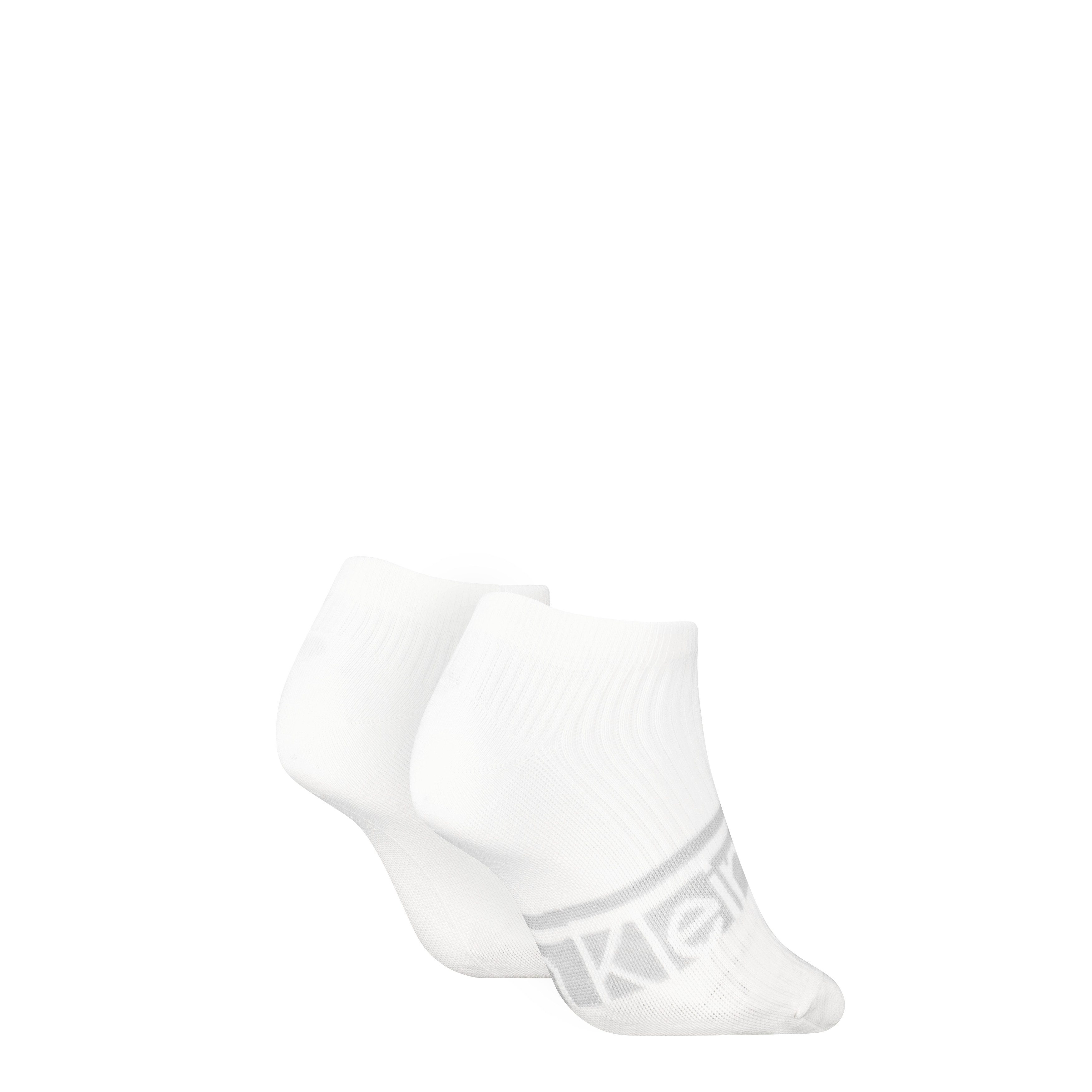 Calvin Klein Sneakersocken CK WOMEN SNEAKER LOGO STRIPE (2 Paar) mit Logoschriftzug, Cotton-Mix