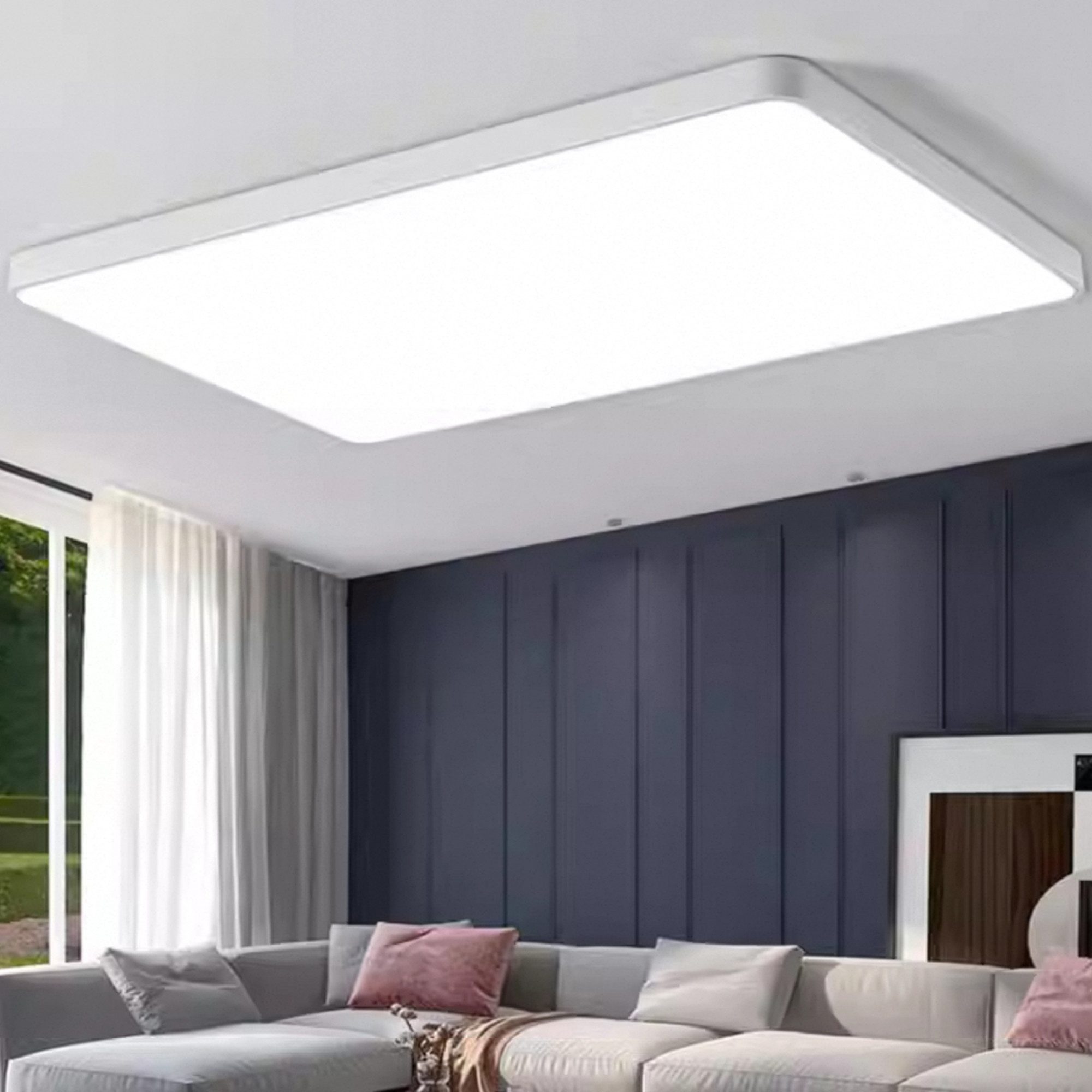 Masbekte Deckenleuchte 60*40cm LED Deckenlampe, Stufenlos günstig online kaufen